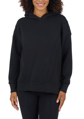 Yogalicious Women's Sandwash Softlite New Flow Hoodie, Black, XL