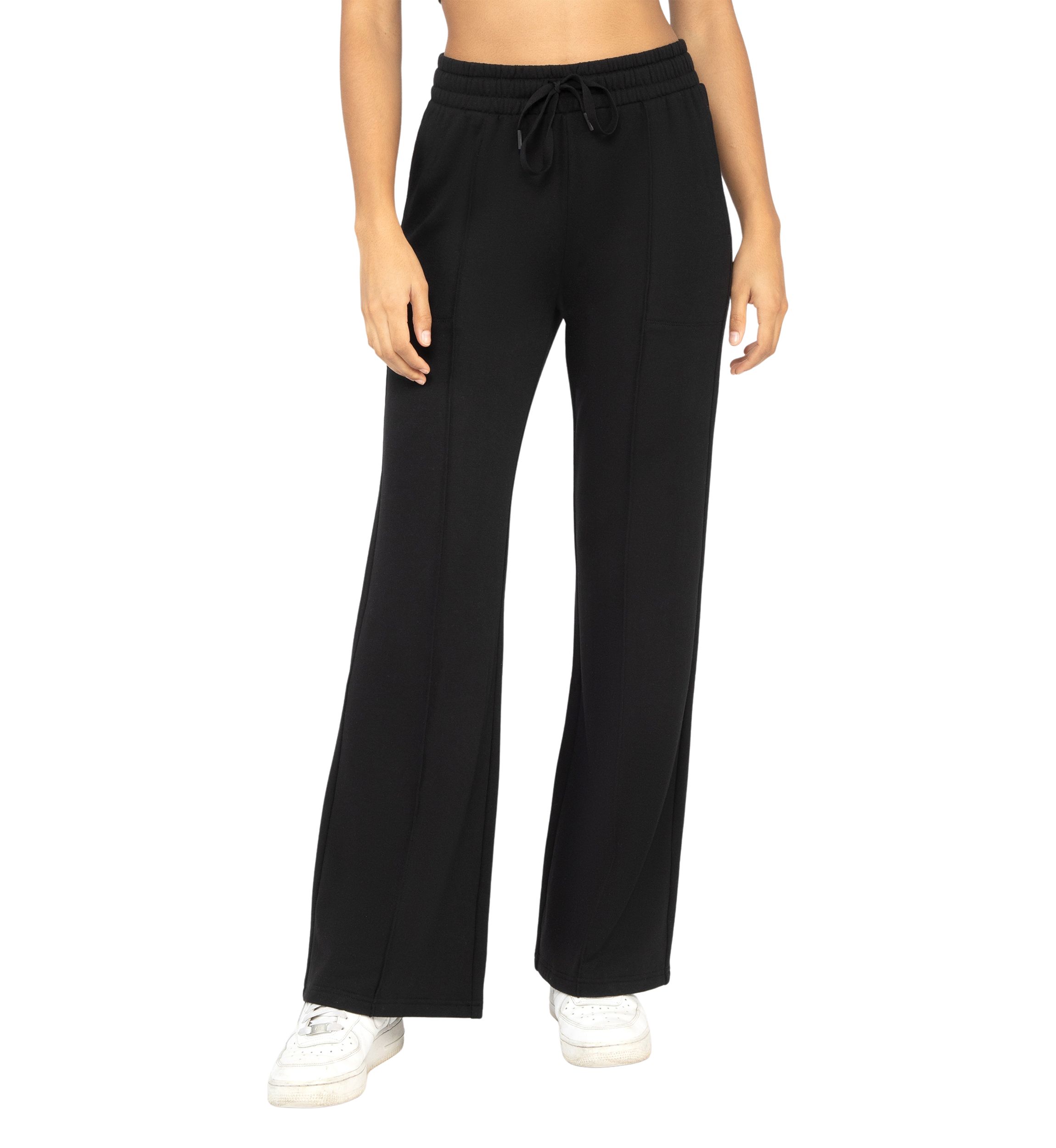 Brushed High Rise Wide Leg Pants