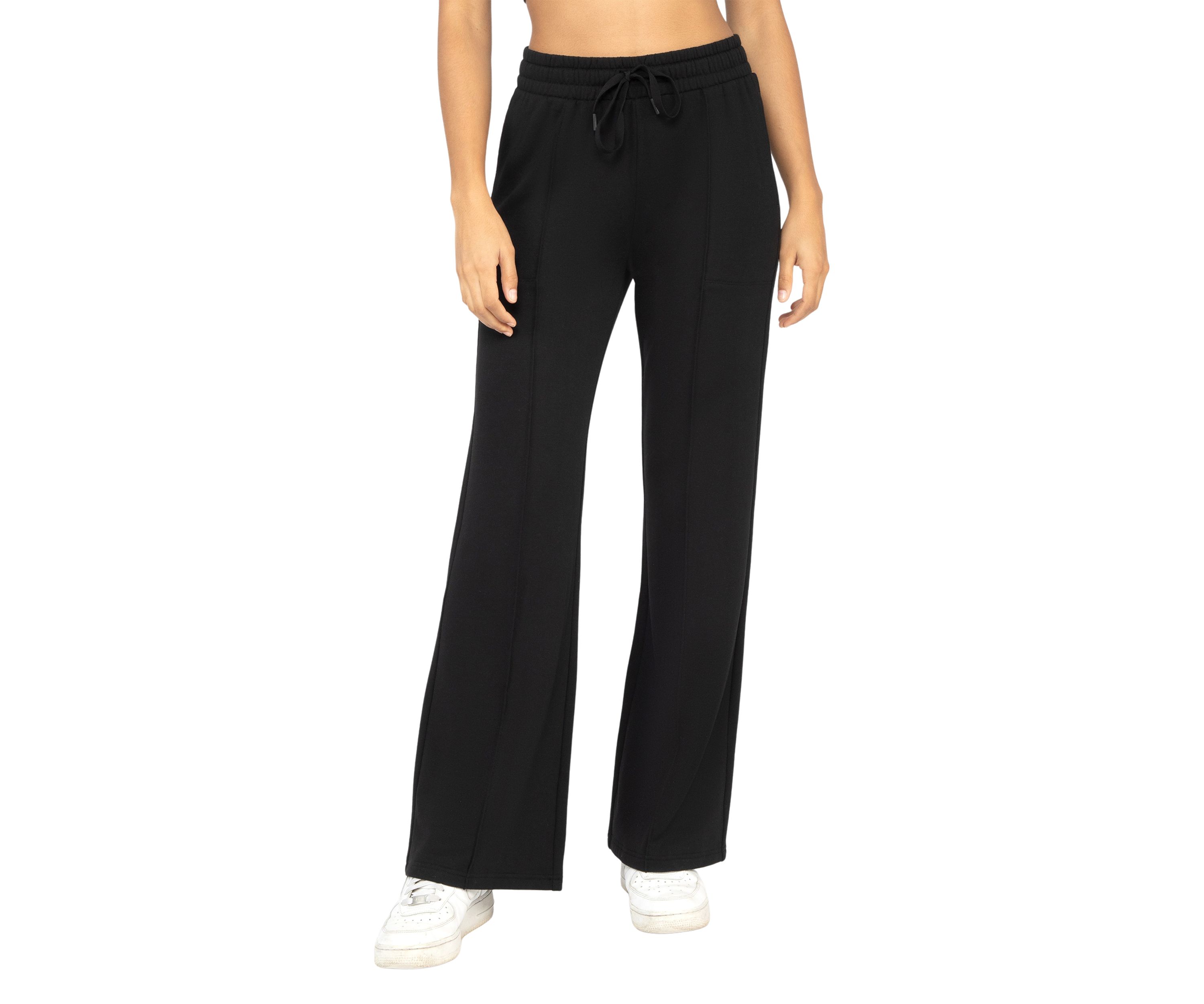 Brushed High Rise Wide Leg Pants