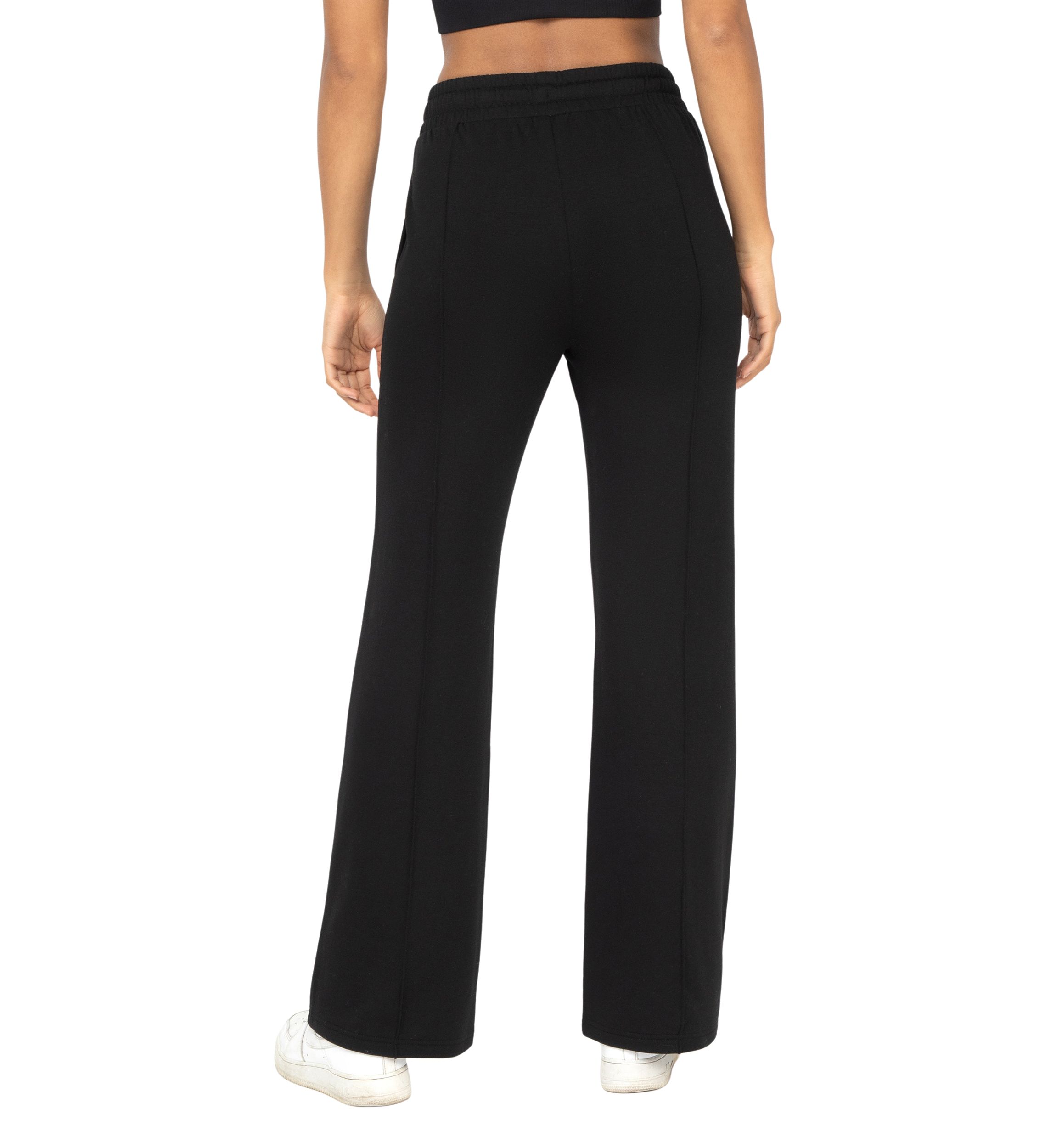 Brushed High Rise Wide Leg Pants