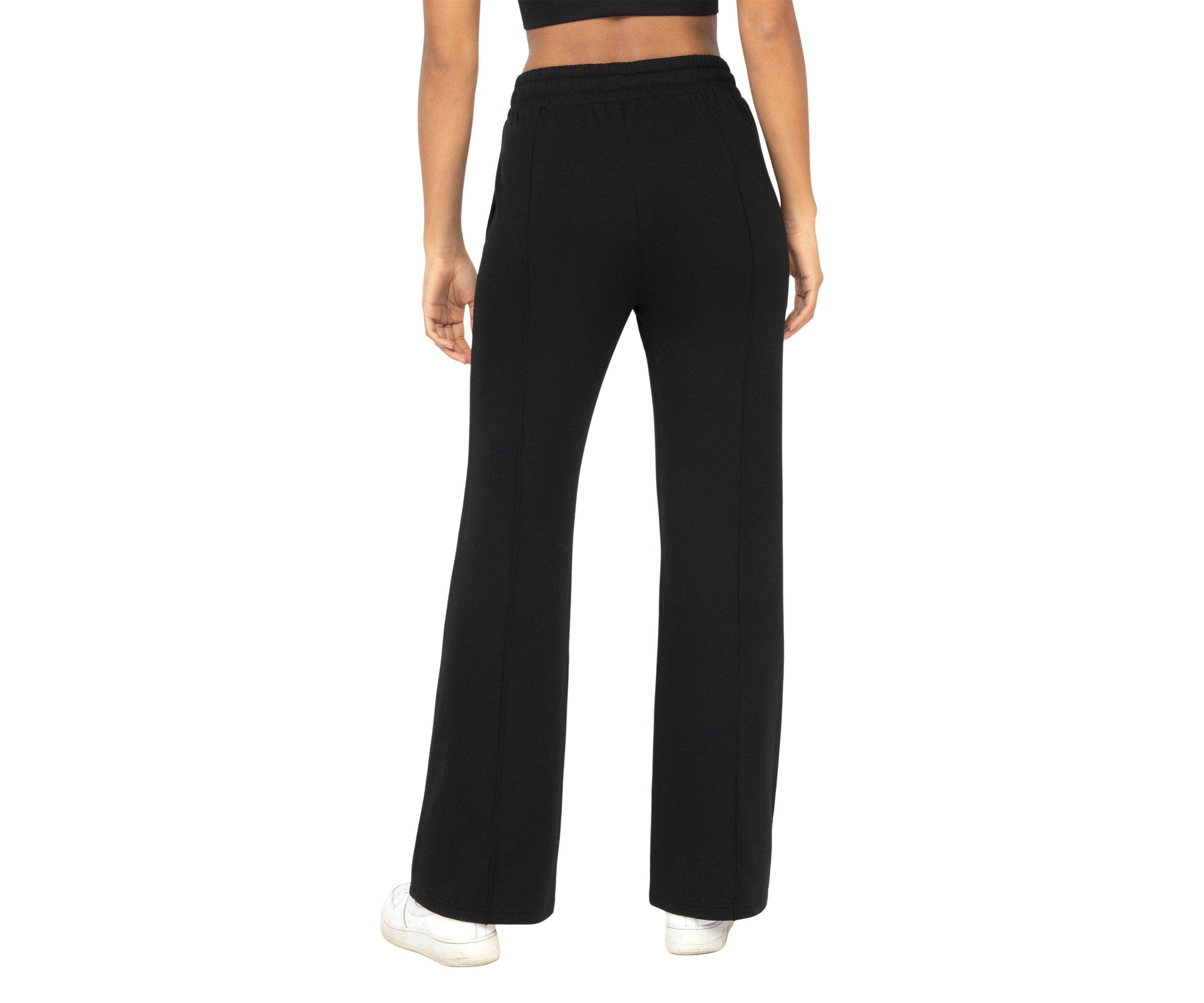 Brushed High Rise Wide Leg Pants