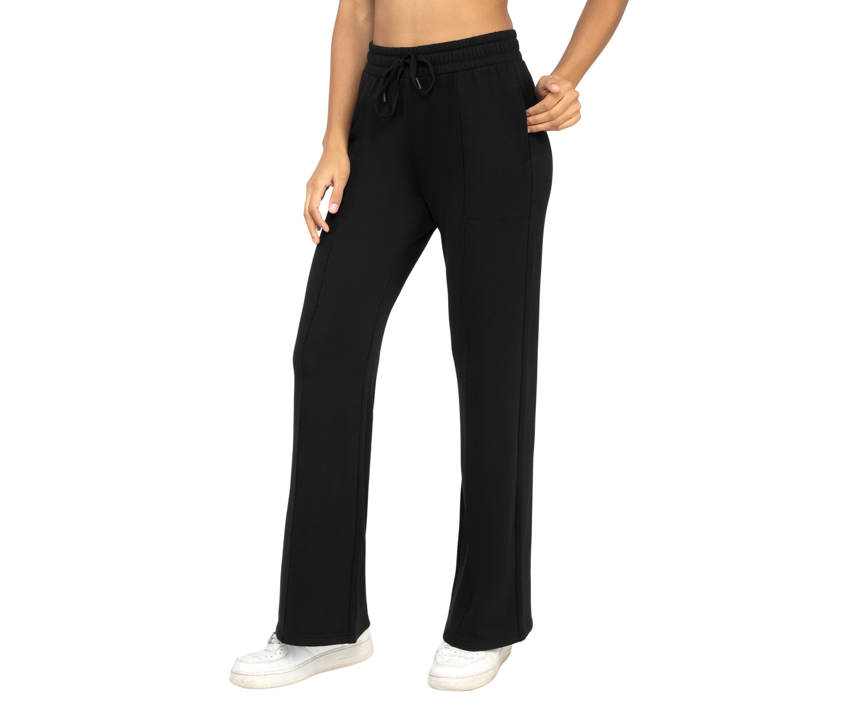 Brushed High Rise Wide Leg Pants