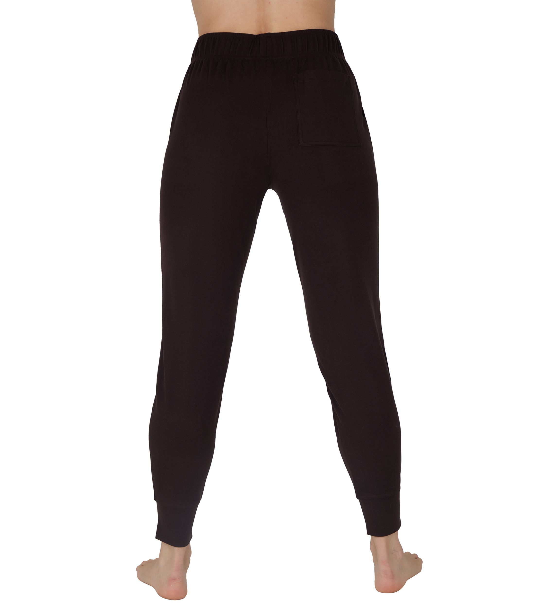 Fleece Rib Mary Slim Fit Jogger Pants with Pockets
