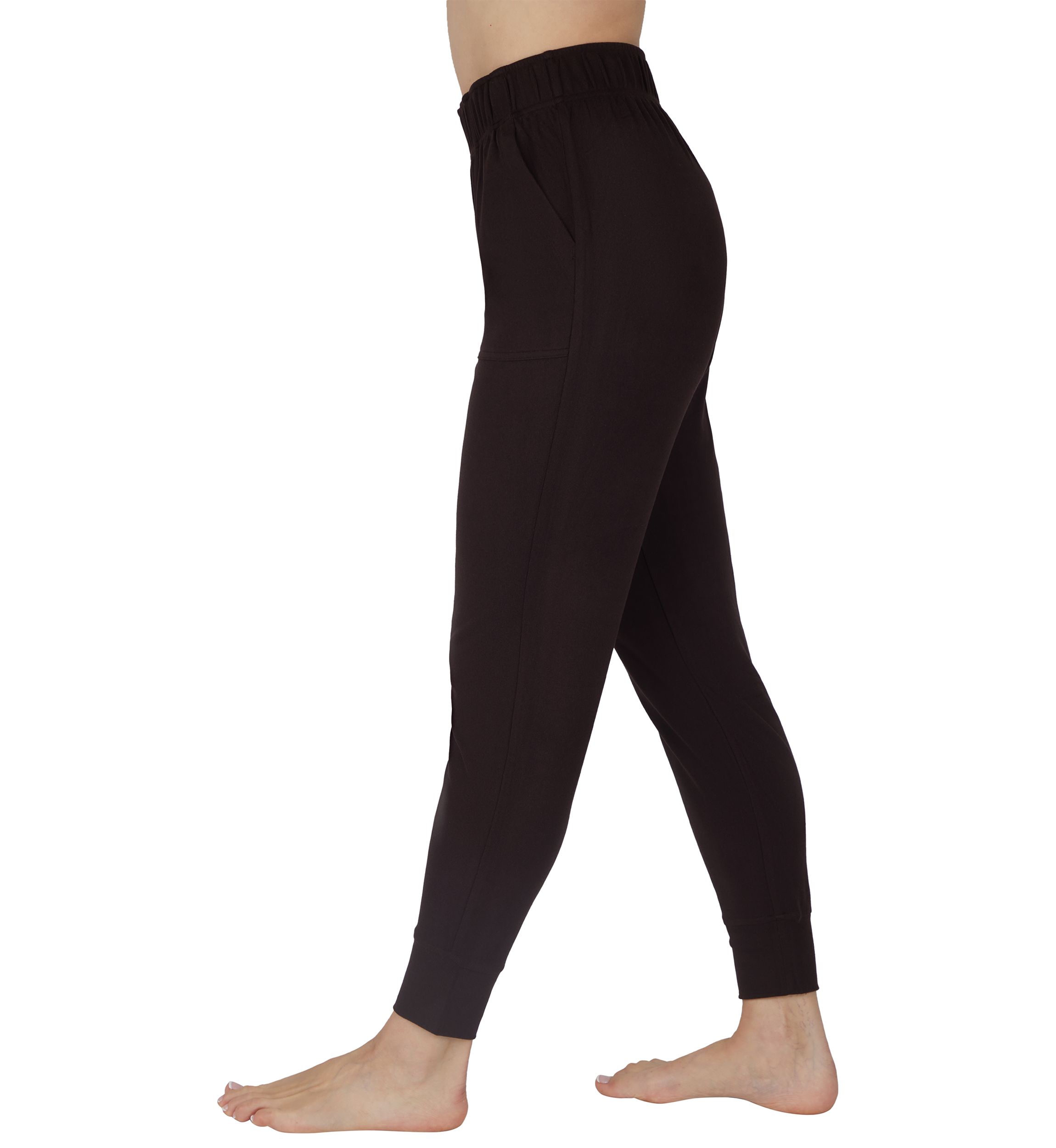 Fleece Rib Mary Slim Fit Jogger Pants with Pockets