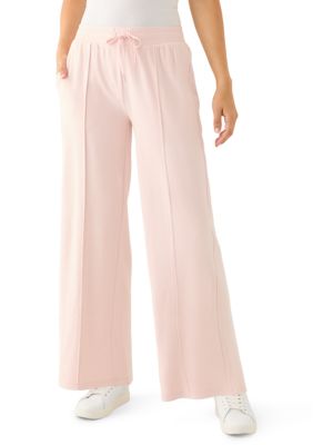 Yogalicious Women's Fleece High Rise Wide Leg Pants, Medium