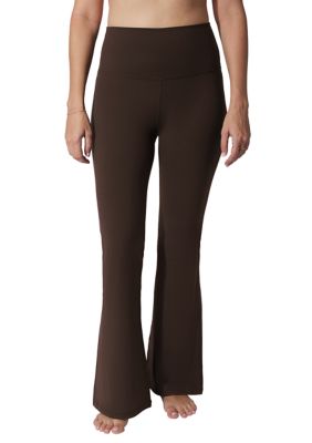 Yogalicious Women's Lux Everyday High Rise 7/8 Flared Leg Pants, Small