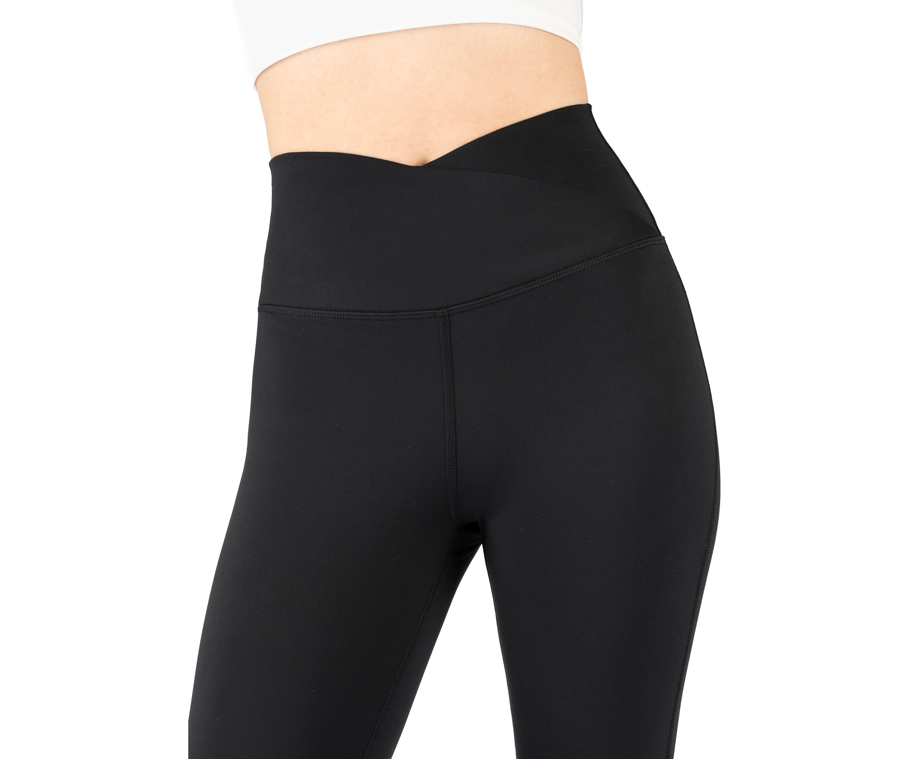  Lux Madison Crossover Elastic Free Waistband with V-Back and Ankle Flared Pants