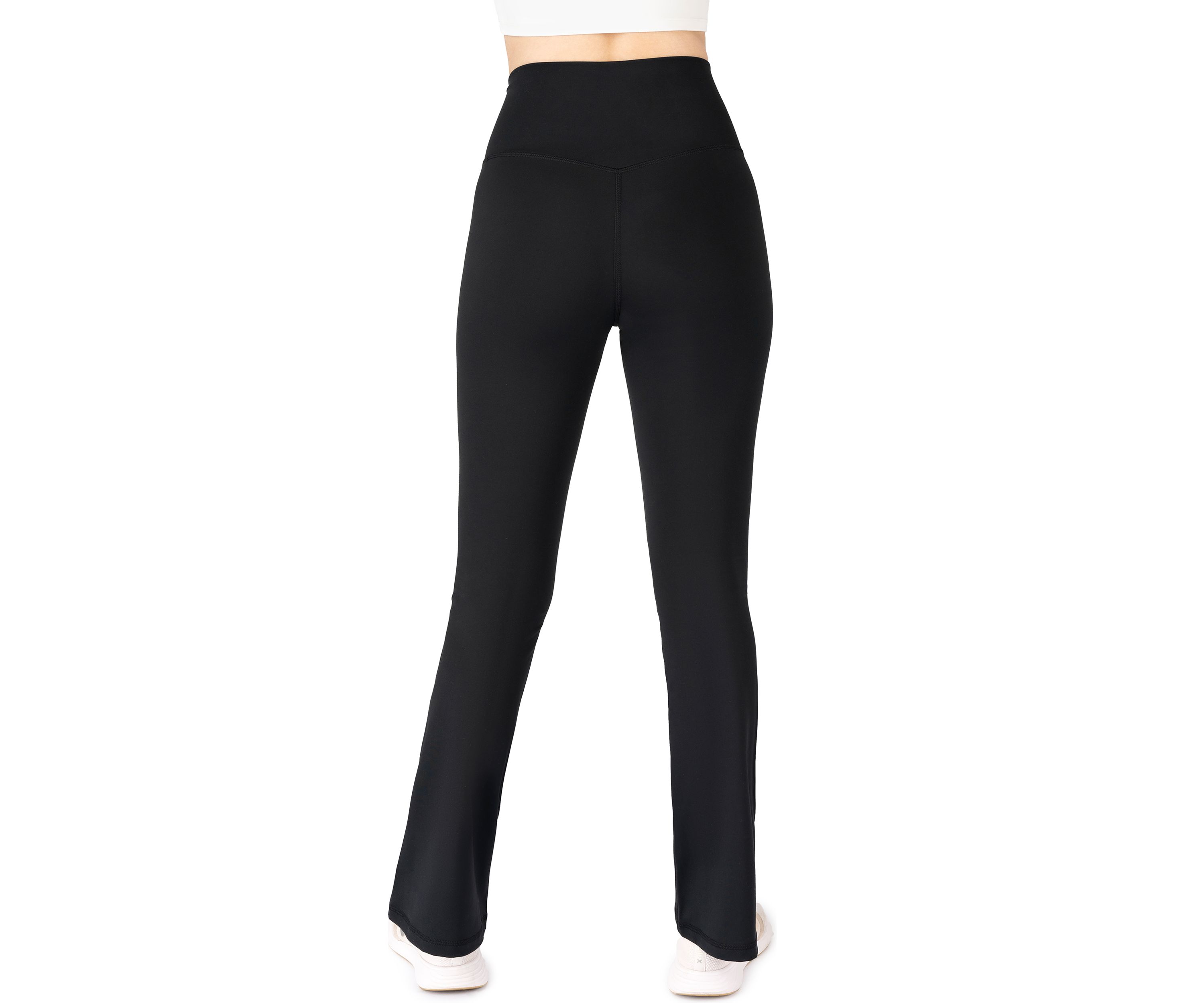  Lux Madison Crossover Elastic Free Waistband with V-Back and Ankle Flared Pants