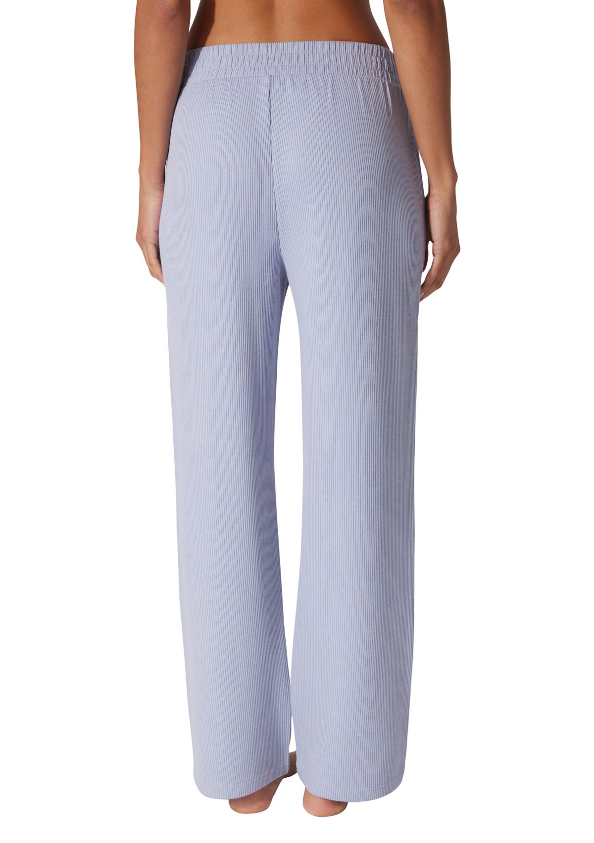 Womens Scuba Ribbed Knit Straight Leg Pants