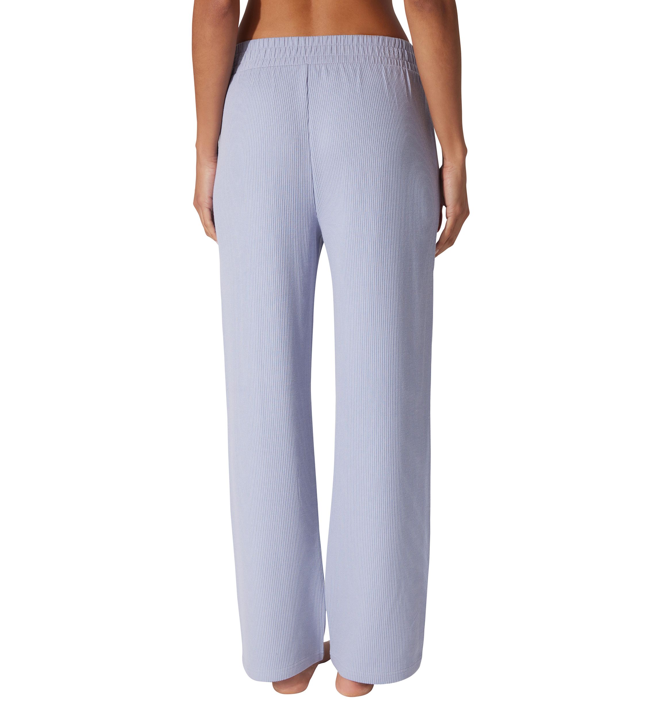 Womens Scuba Ribbed Knit Straight Leg Pants