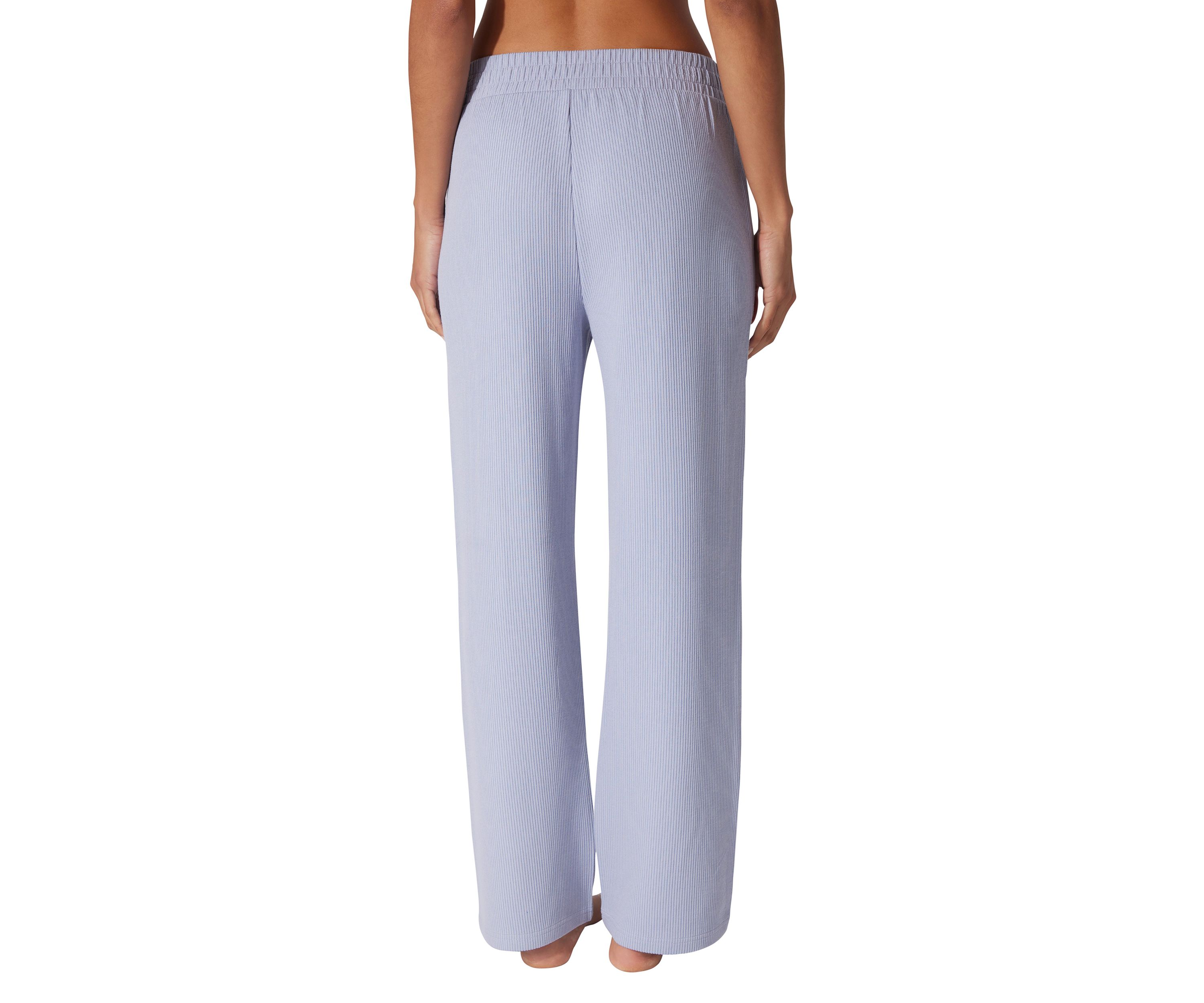 Womens Scuba Ribbed Knit Straight Leg Pants