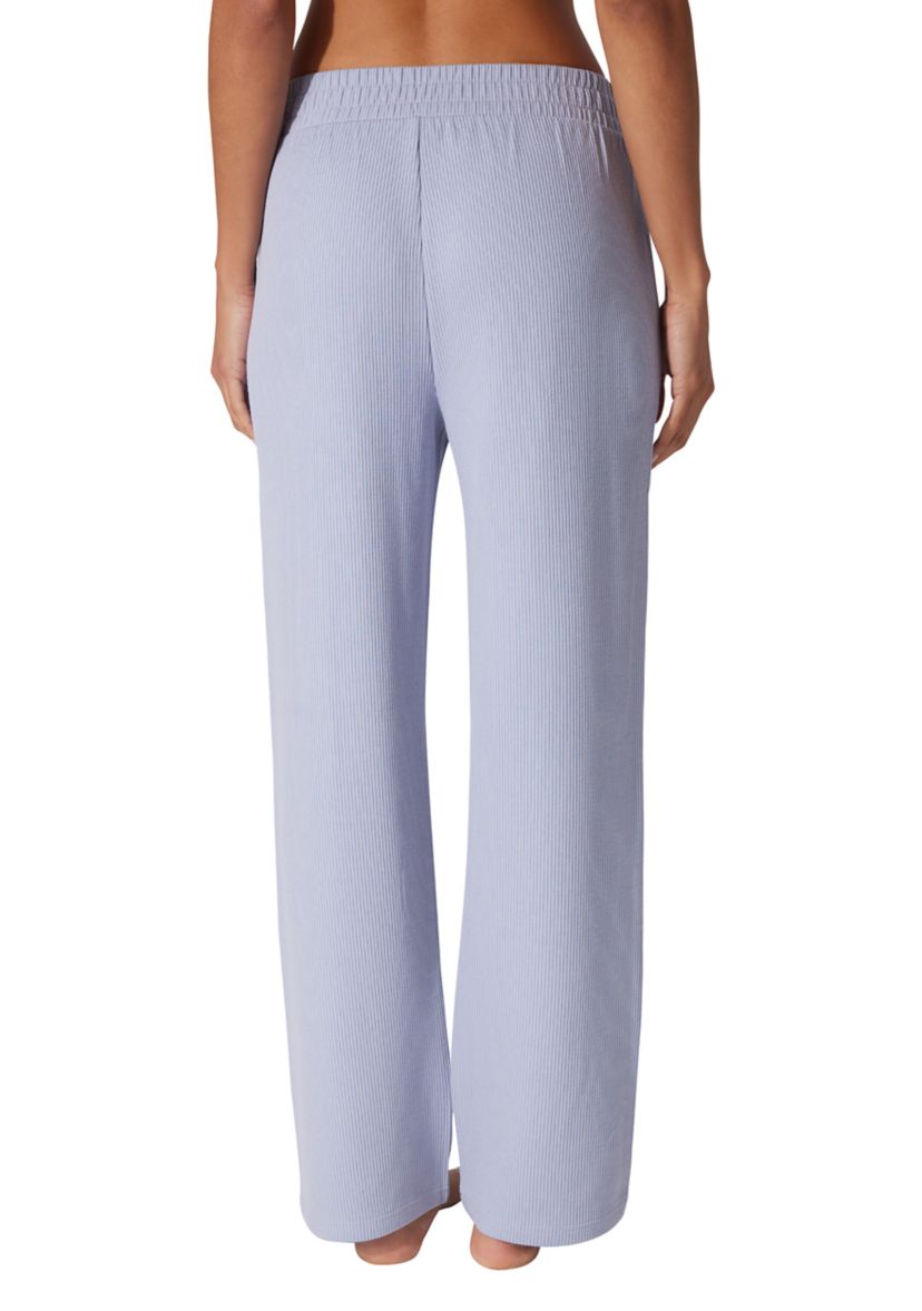 Womens Scuba Ribbed Knit Straight Leg Pants