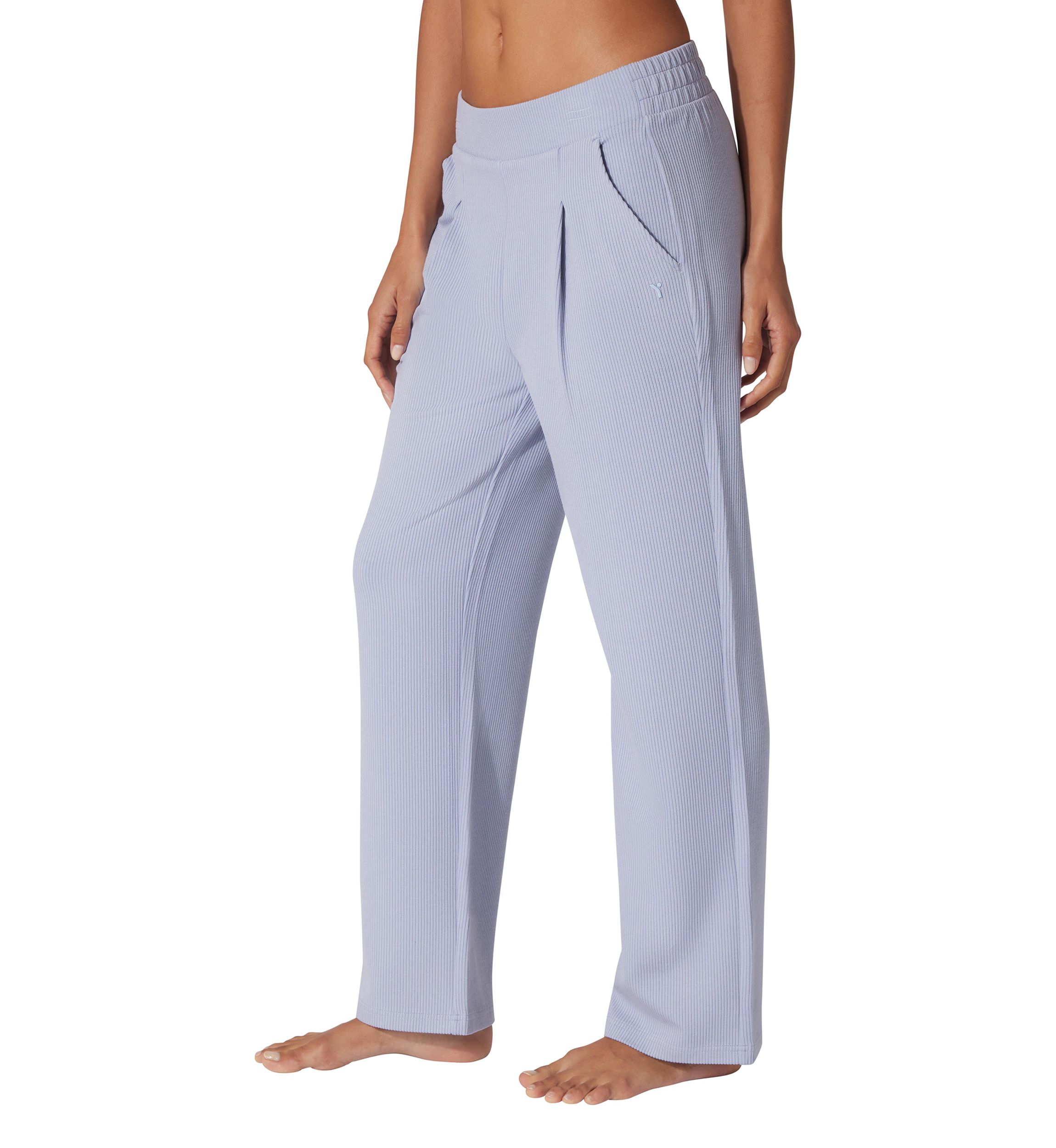 Womens Scuba Ribbed Knit Straight Leg Pants