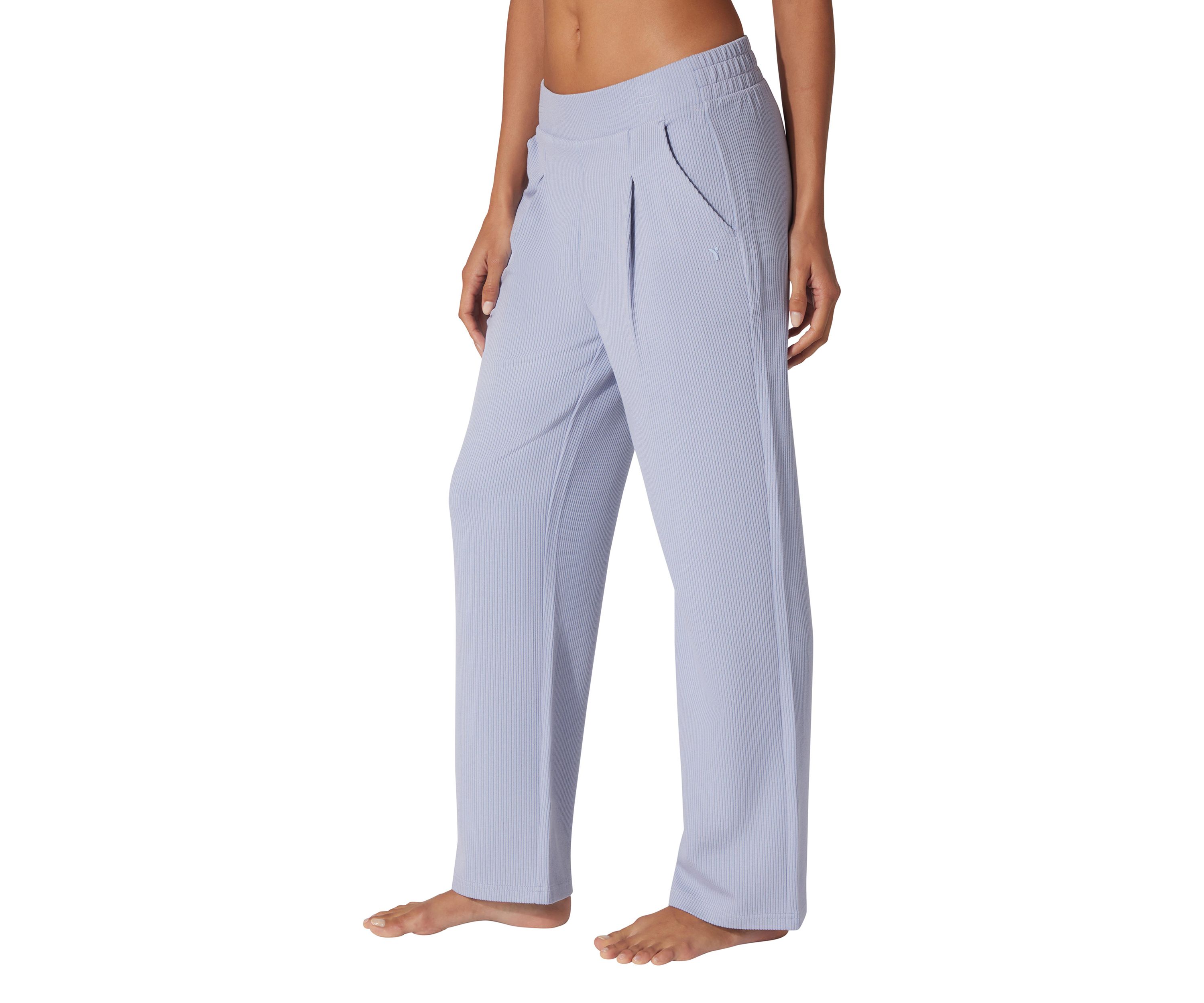 Womens Scuba Ribbed Knit Straight Leg Pants