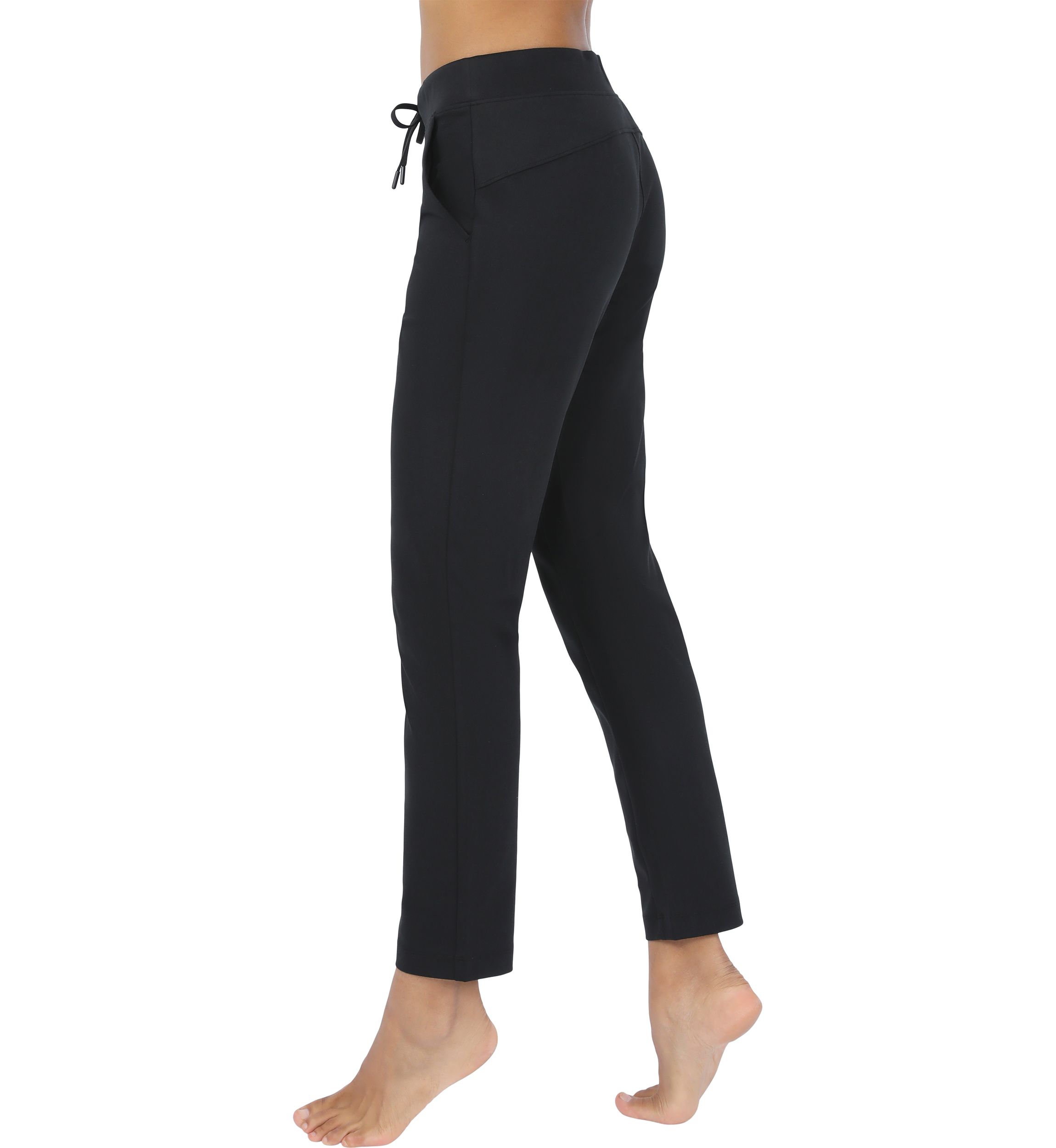 Womens Lux Avenue Straight Leg Pants with Pockets 
