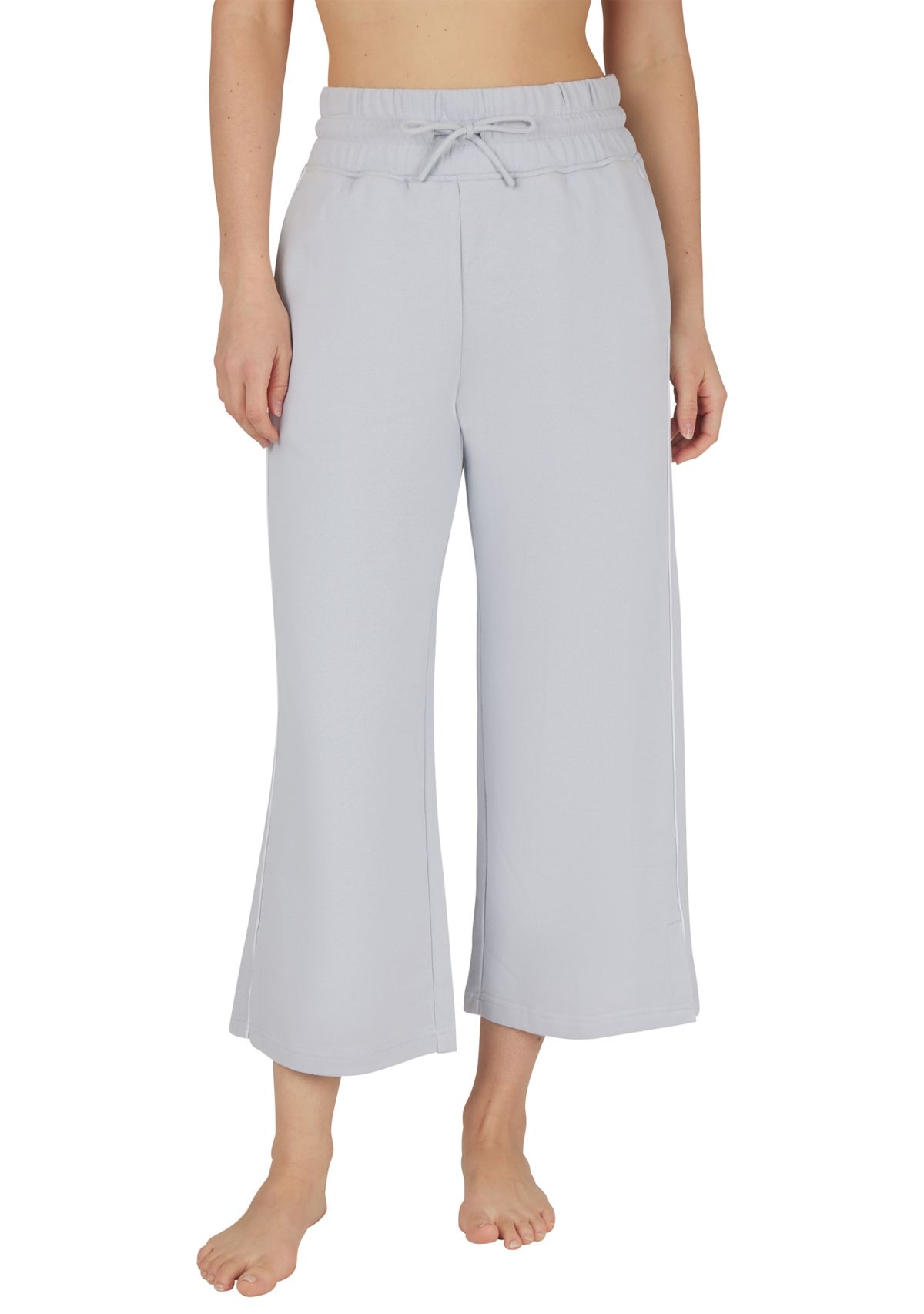 Womens Baby Wash Loose Fit Cropped Capri Pants