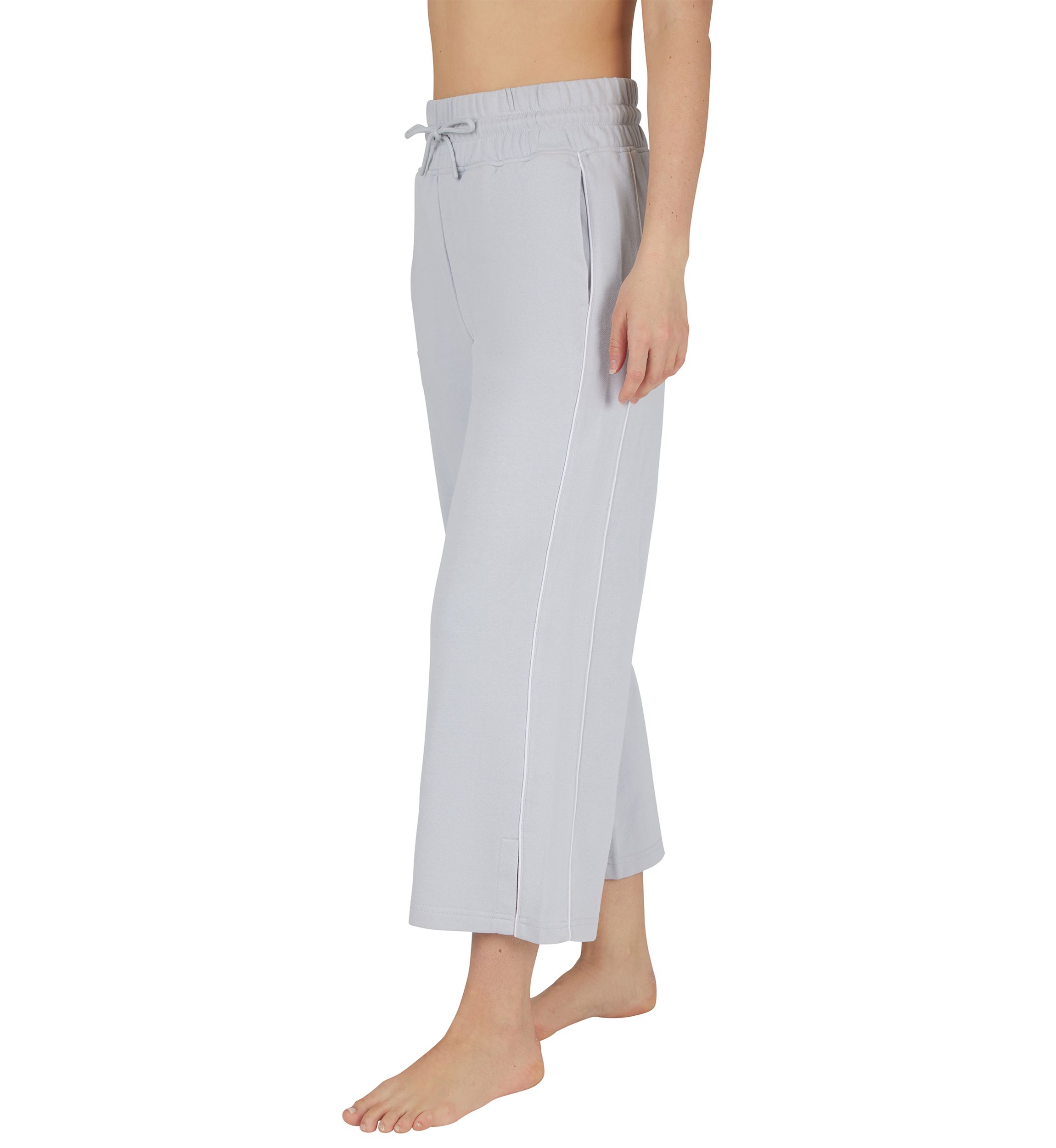 Womens Baby Wash Loose Fit Cropped Capri Pants