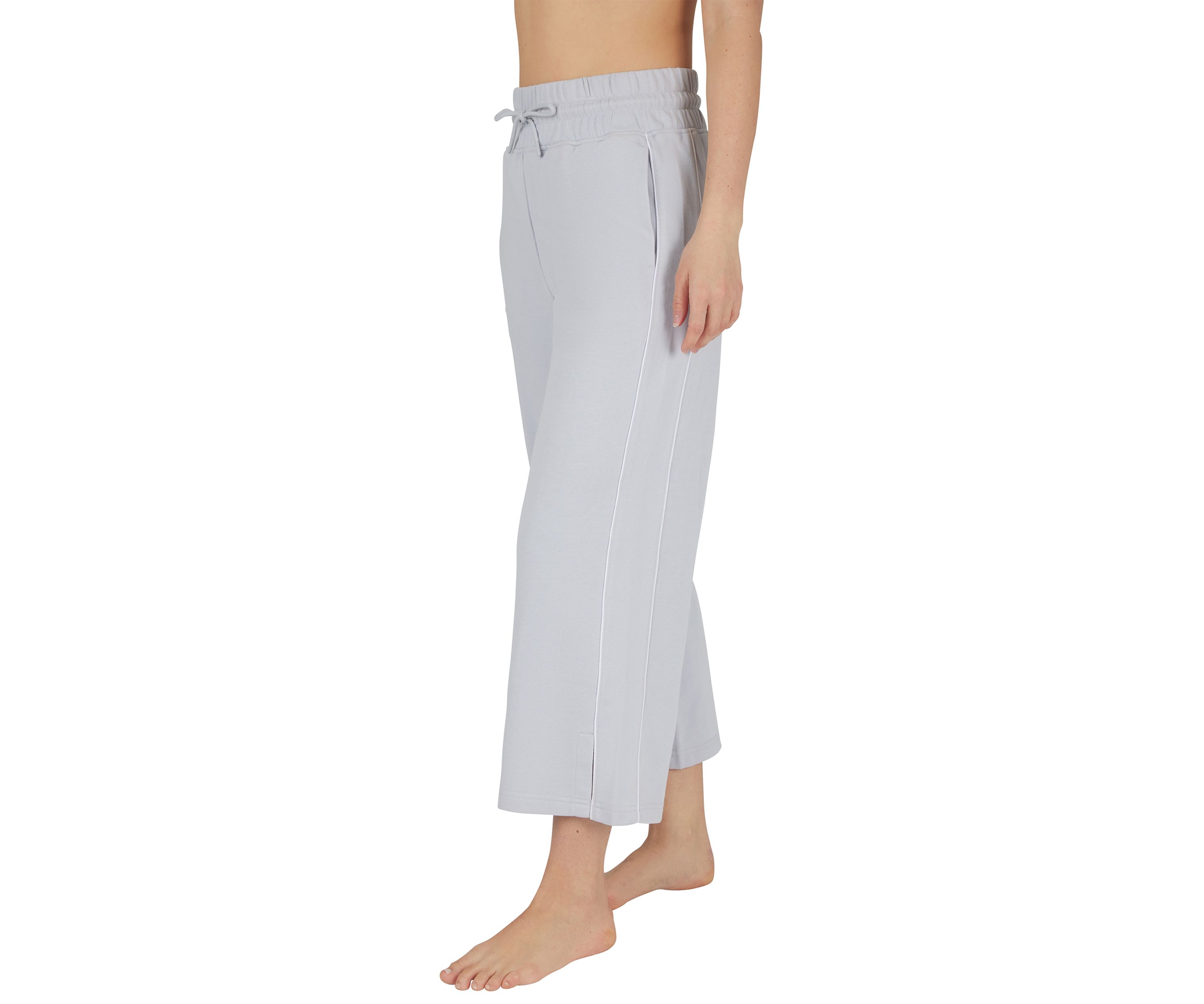 Womens Baby Wash Loose Fit Cropped Capri Pants