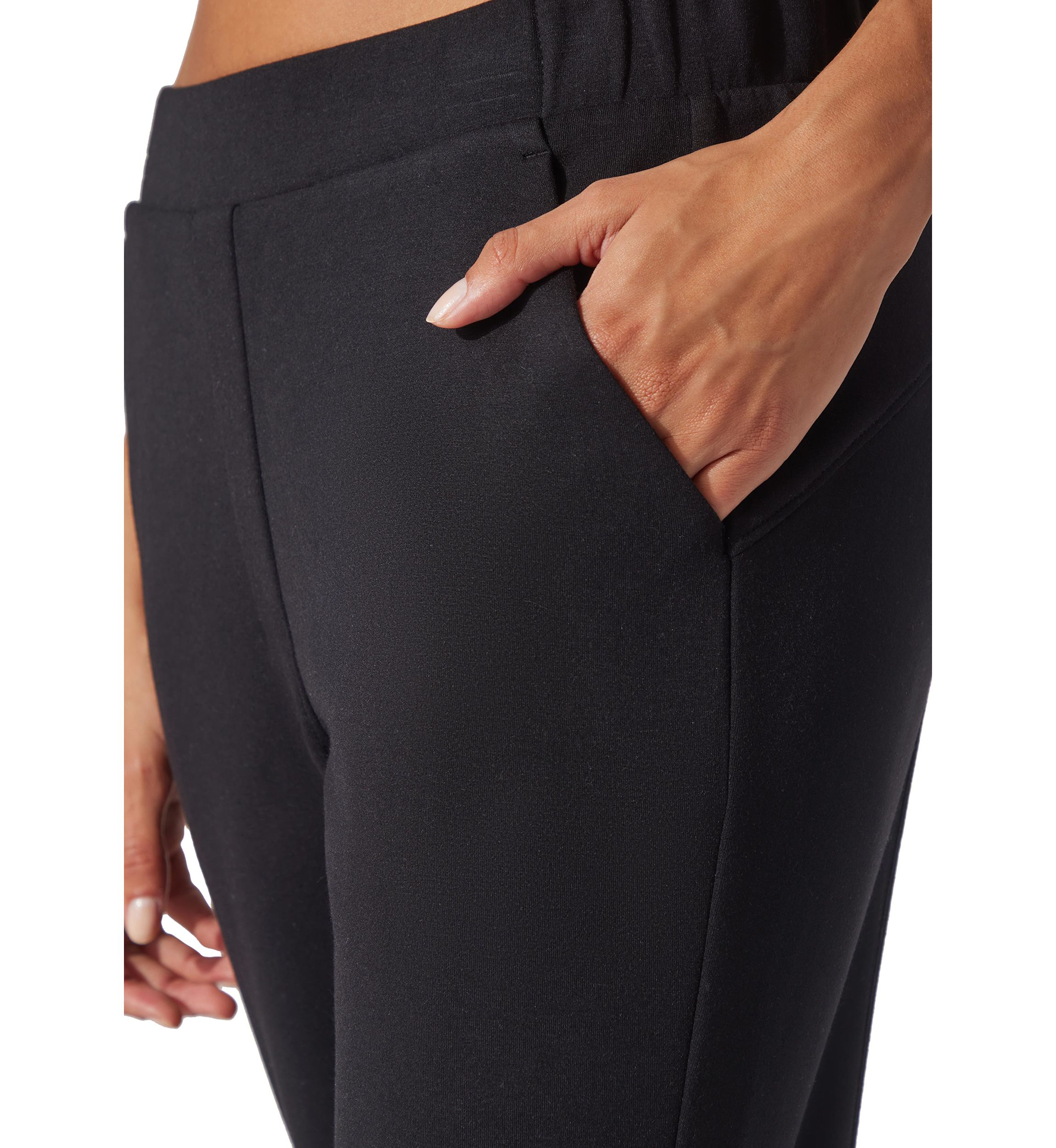 Womens Scuba Joggers with Faux Fly Back