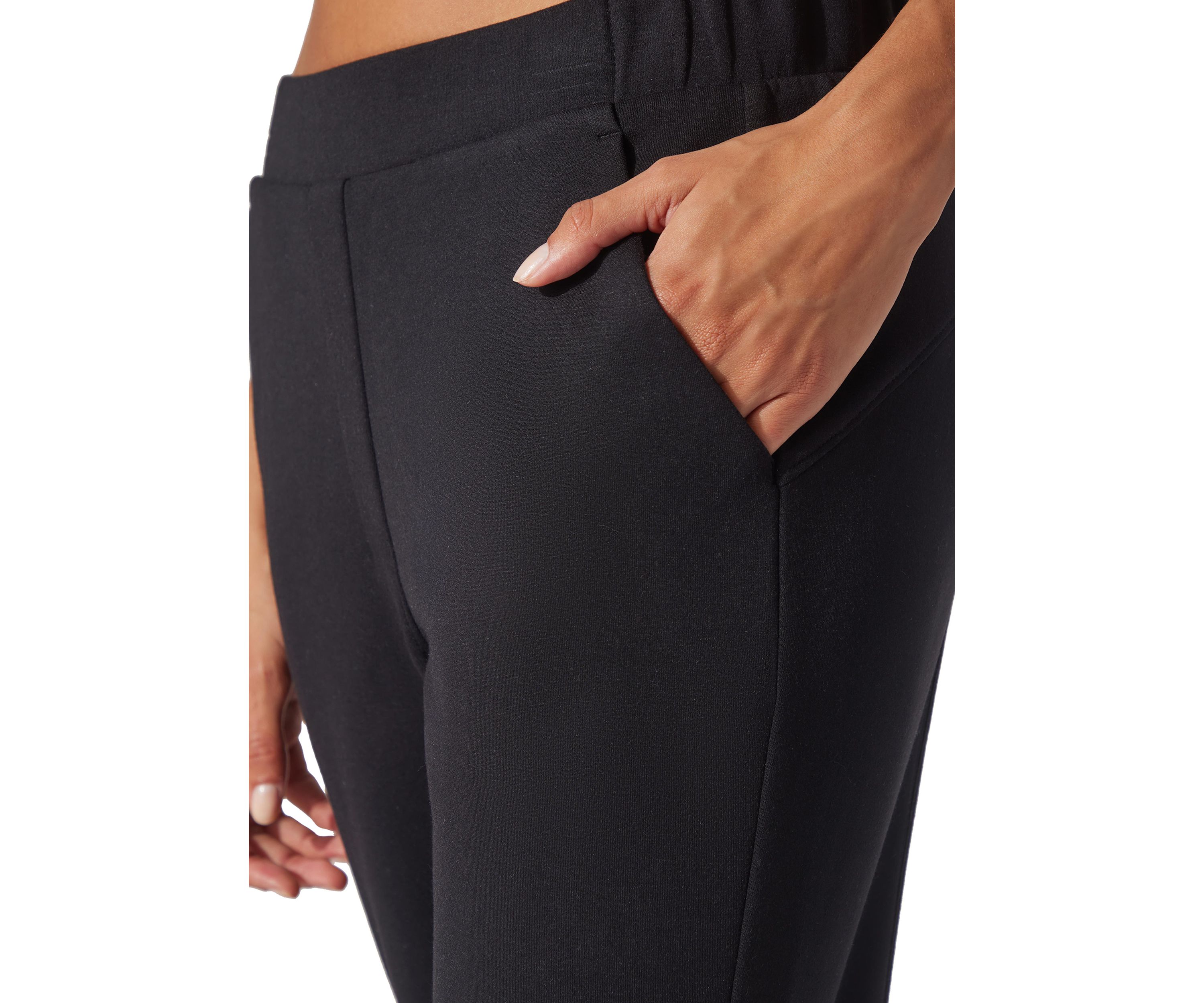 Womens Scuba Joggers with Faux Fly Back