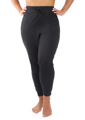 90 Degrees Plus Lux High Waist Ankle Leggings in Black