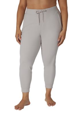 Yogalicious Women's Plus Size Luxe Avenue Side Zip Pocket Jogger Pants, 3X