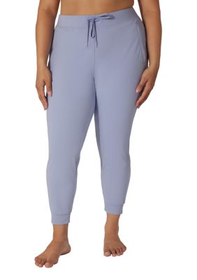 Yogalicious Women's Plus Size Luxe Avenue Side Zip Pocket Jogger Pants, 3X
