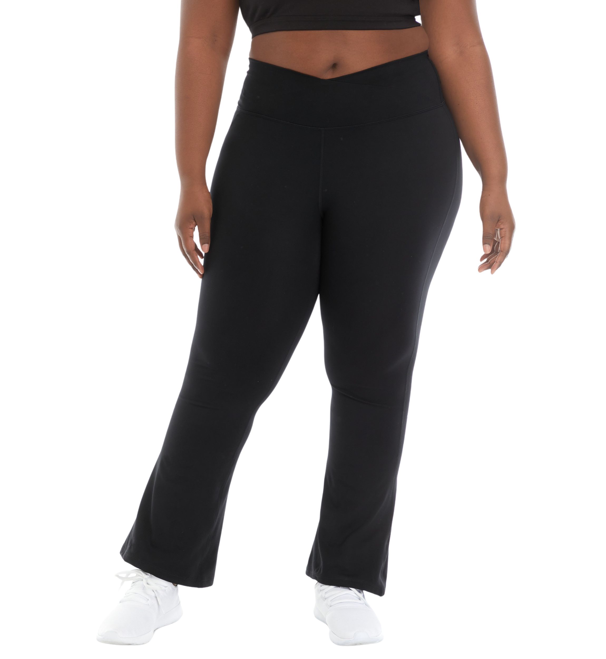 Plus Size Madison Crossover V-Back 7/8 Flared Leg Pants