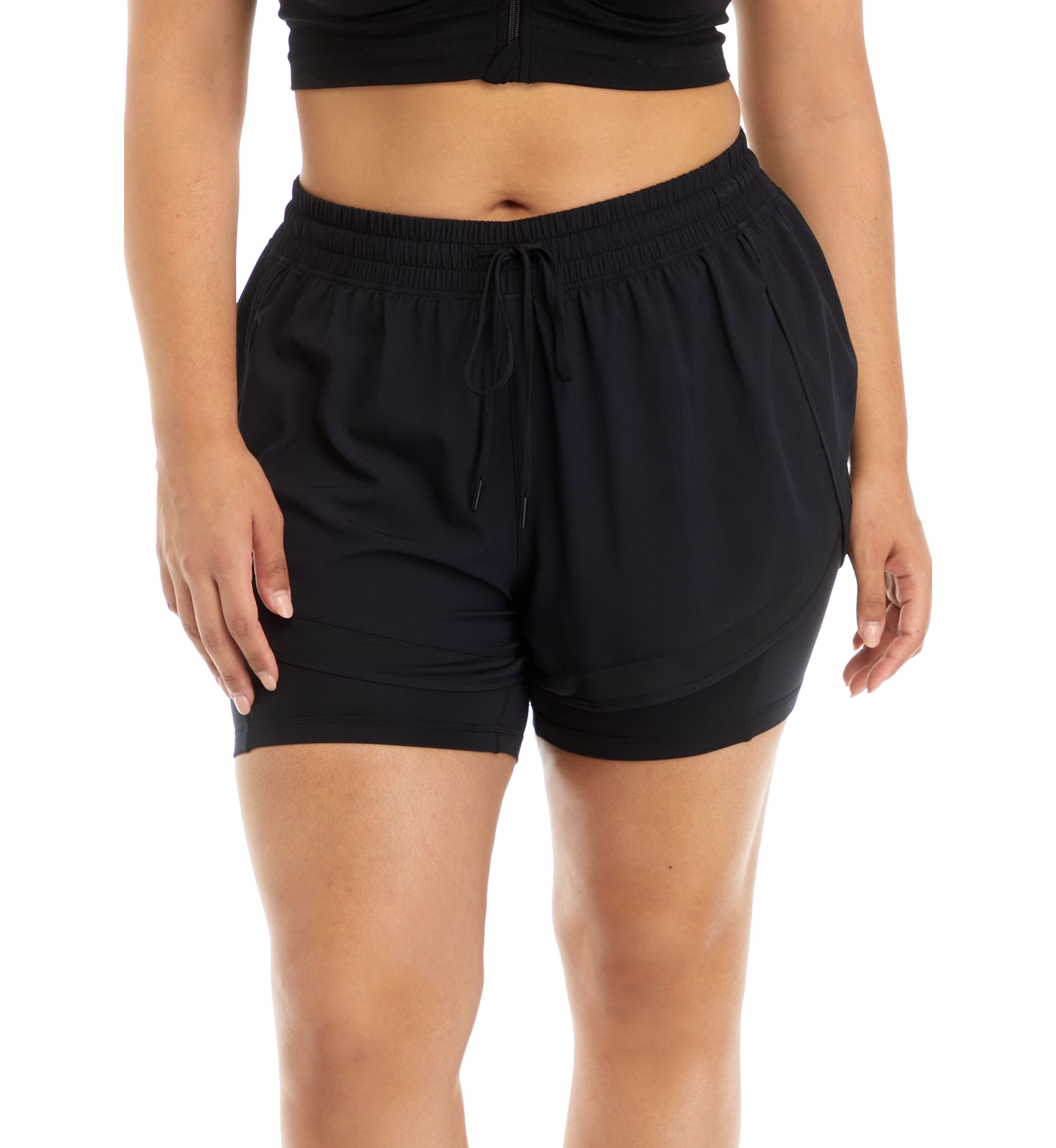Plus Size Lightstreme Full Court 2-in-1 Mesh Shorts