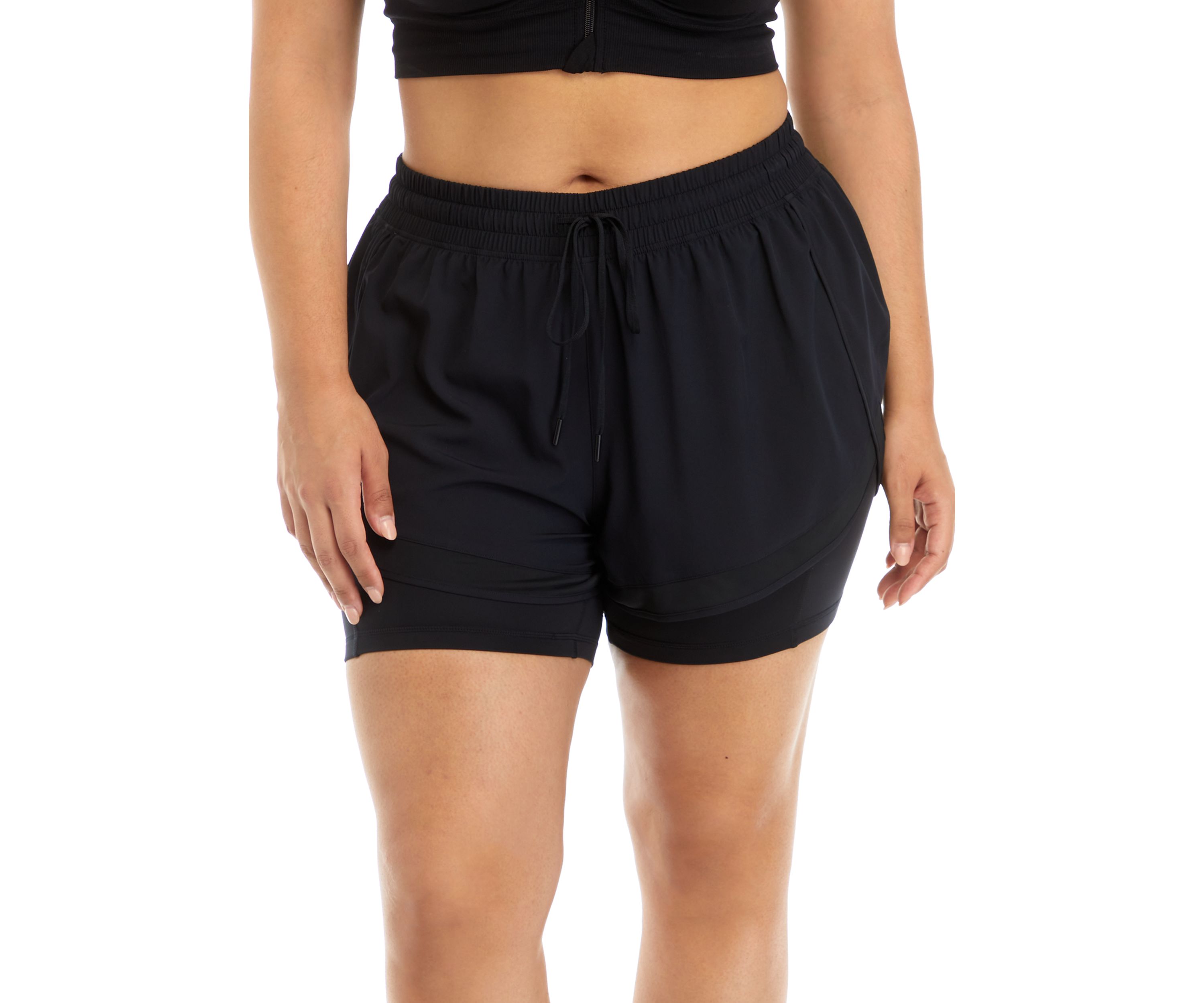 Plus Size Lightstreme Full Court 2-in-1 Mesh Shorts