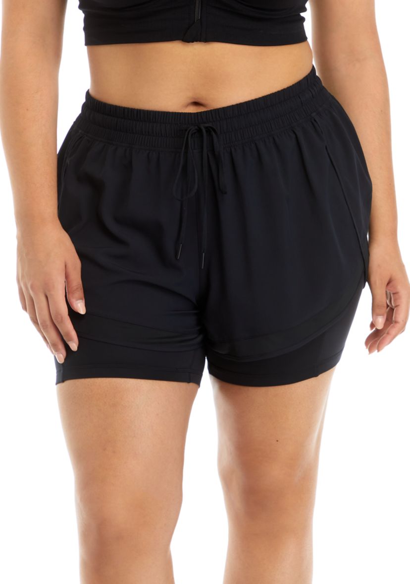 Plus Size Lightstreme Full Court 2-in-1 Mesh Shorts