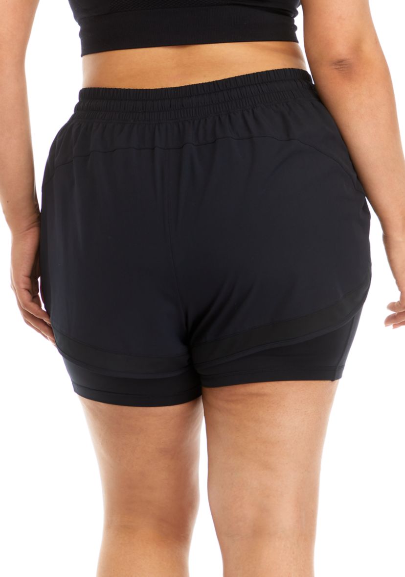 Plus Size Lightstreme Full Court 2-in-1 Mesh Shorts