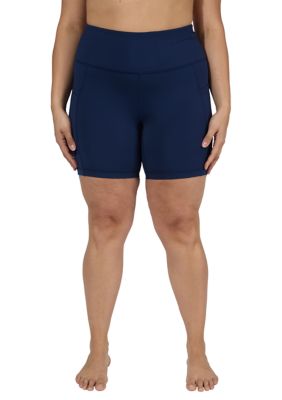 Yogalicious Women's Plus Size 7'' High Rise Everyday V-Back Shorts, 3X