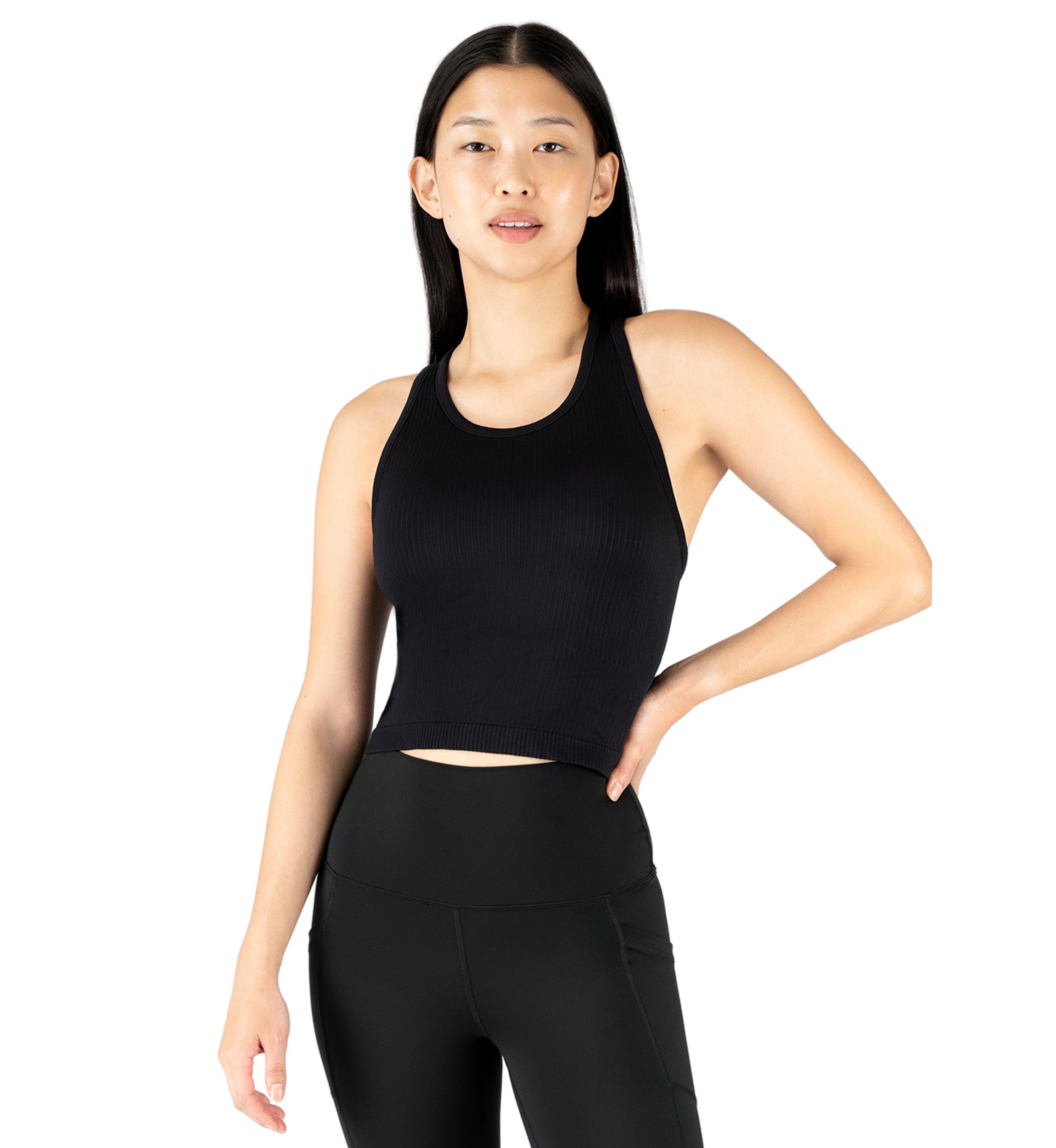 Ribbed Seamless Nicola Crop Tank Top