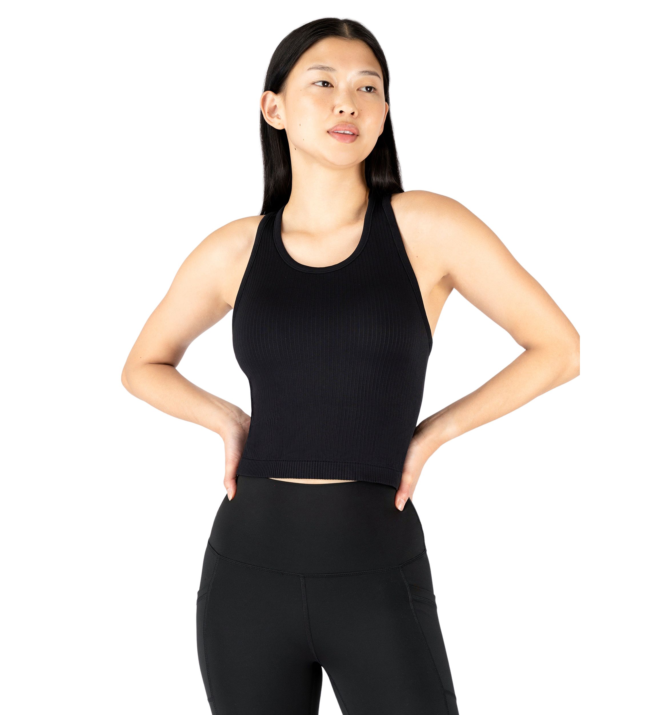 Ribbed Seamless Nicola Crop Tank Top