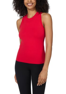 Yogalicious Women's Seamless Zaia Active Tank Top, Red, XL
