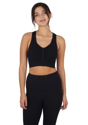 Yogalicious Seamless Bra Top with Zipper Front | Belk