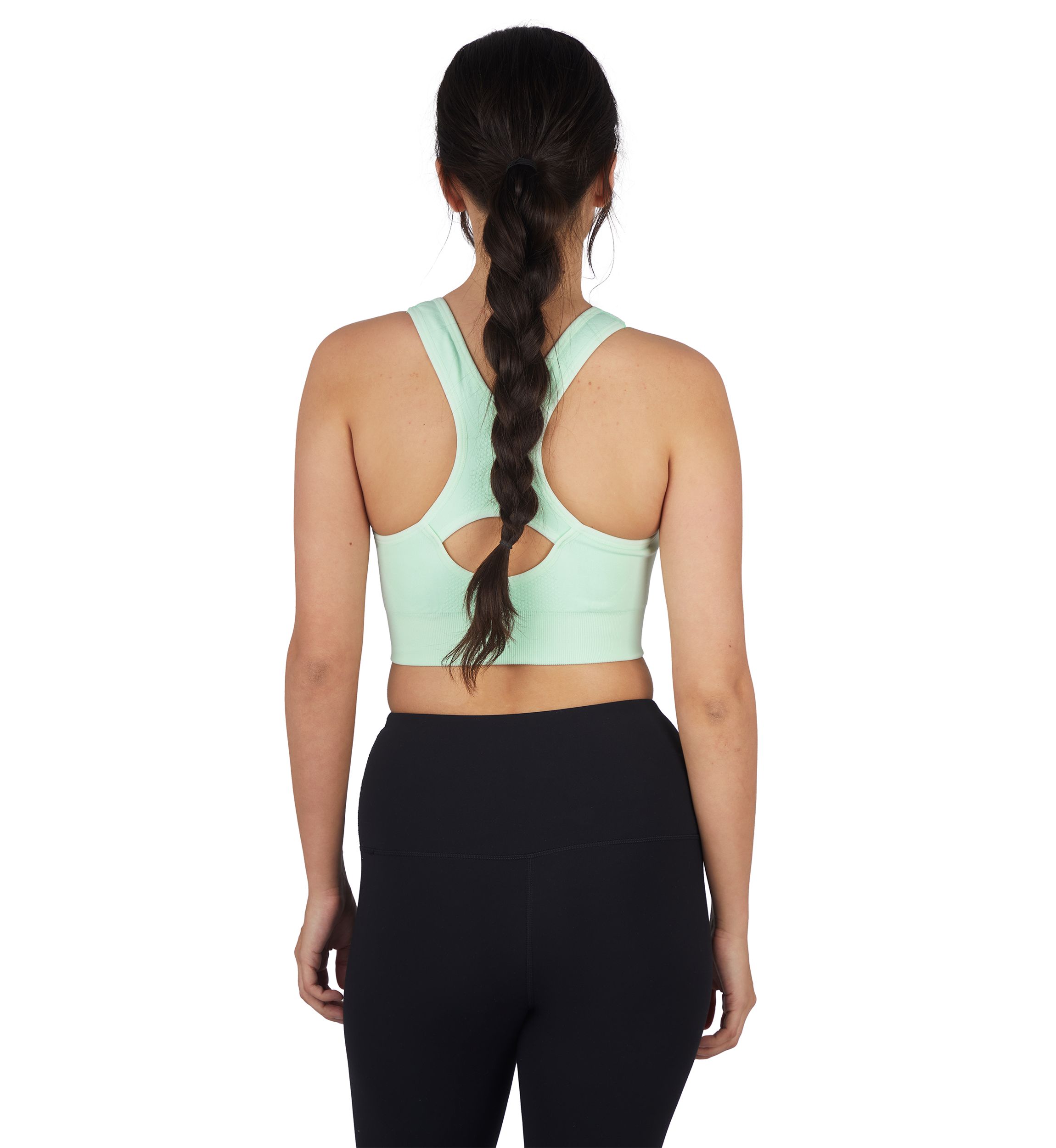 Seamless Bra Top with Zipper Front