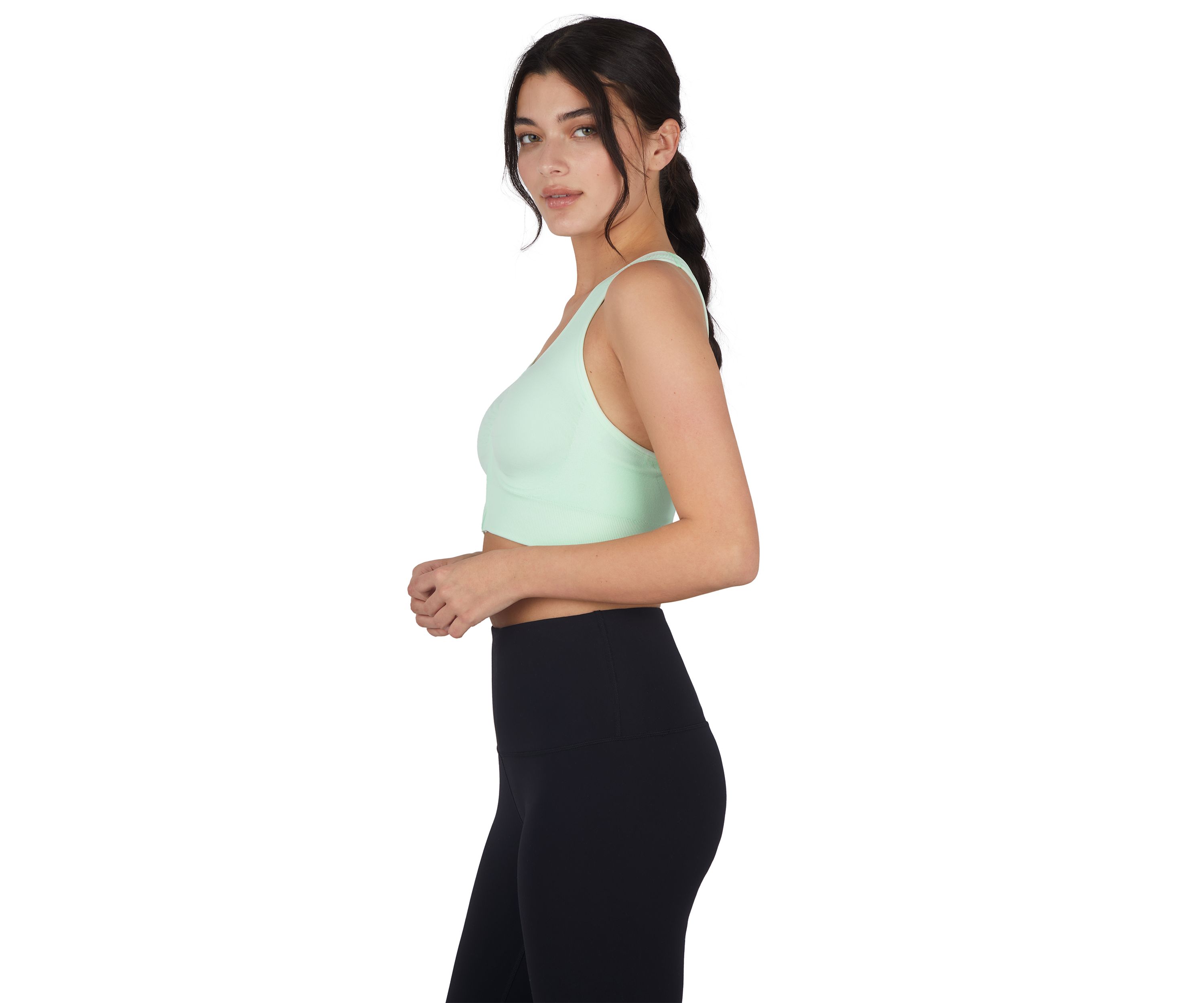Seamless Bra Top with Zipper Front