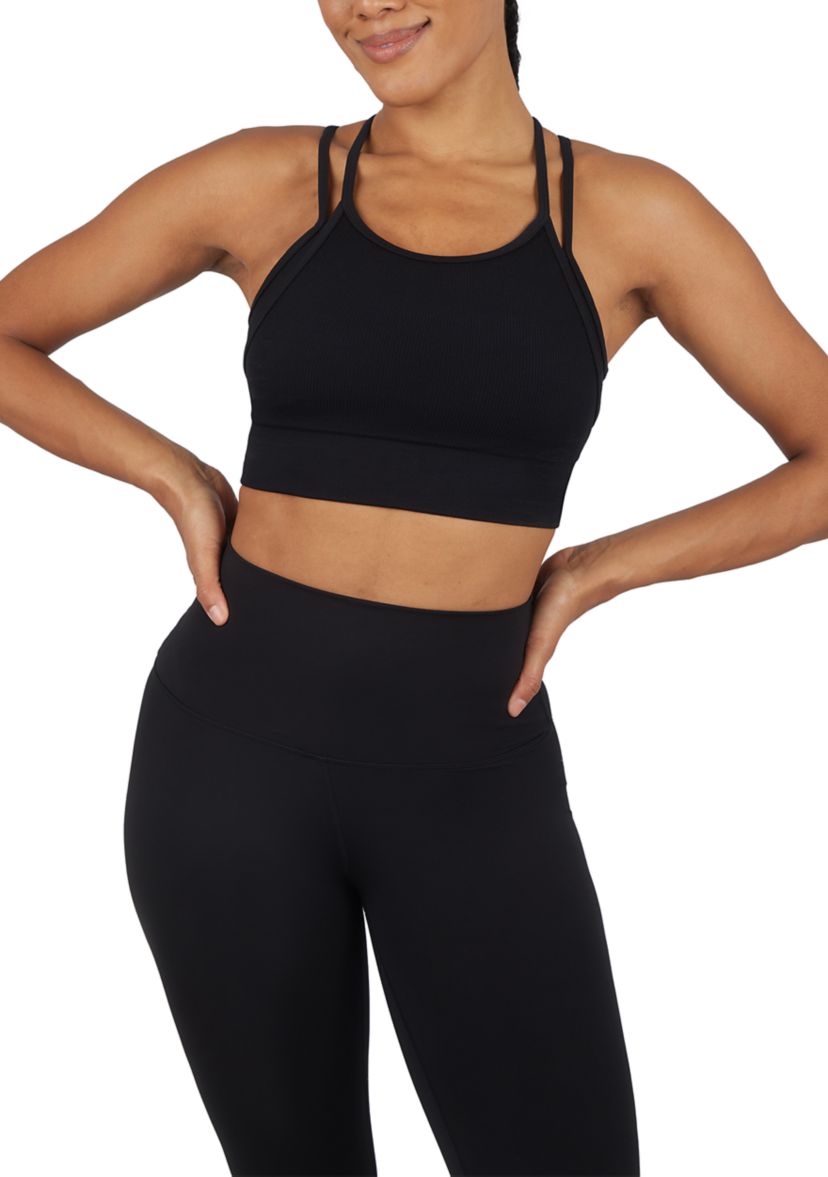 Womens Ribbed Seamless Lively Double Lay Bra