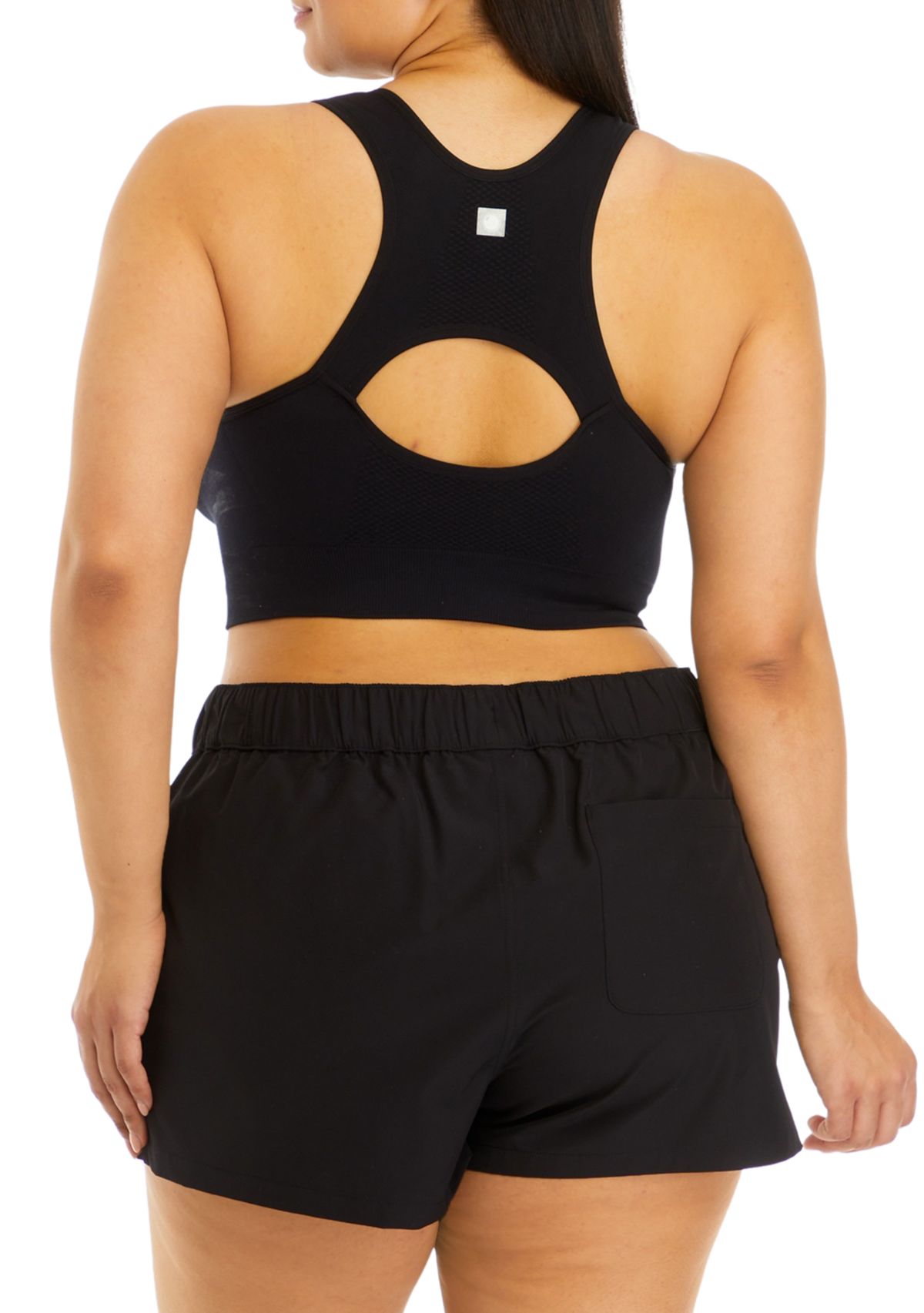 Plus Size Seamless Bra Top with Zipper Front