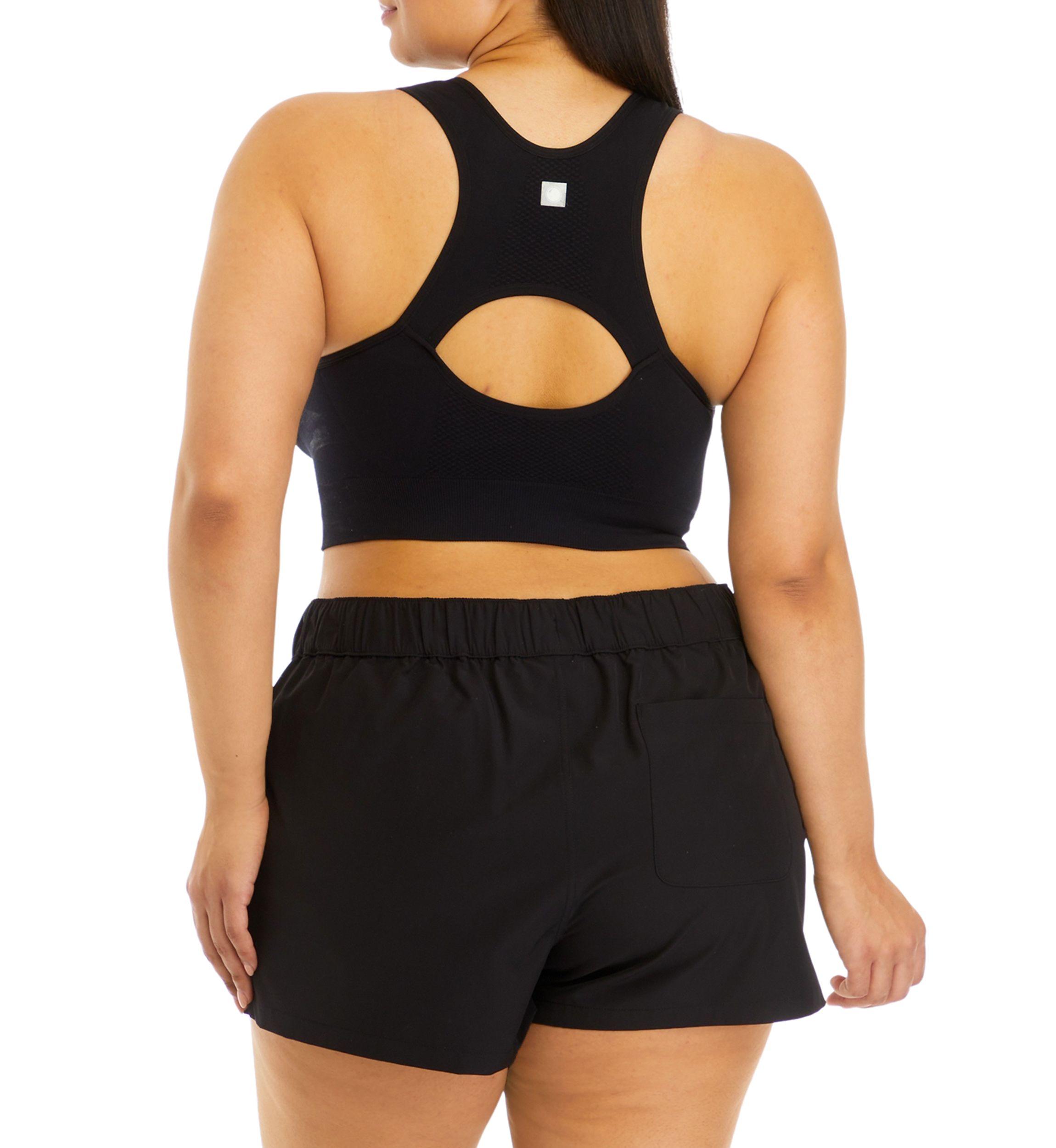 Plus Size Seamless Bra Top with Zipper Front
