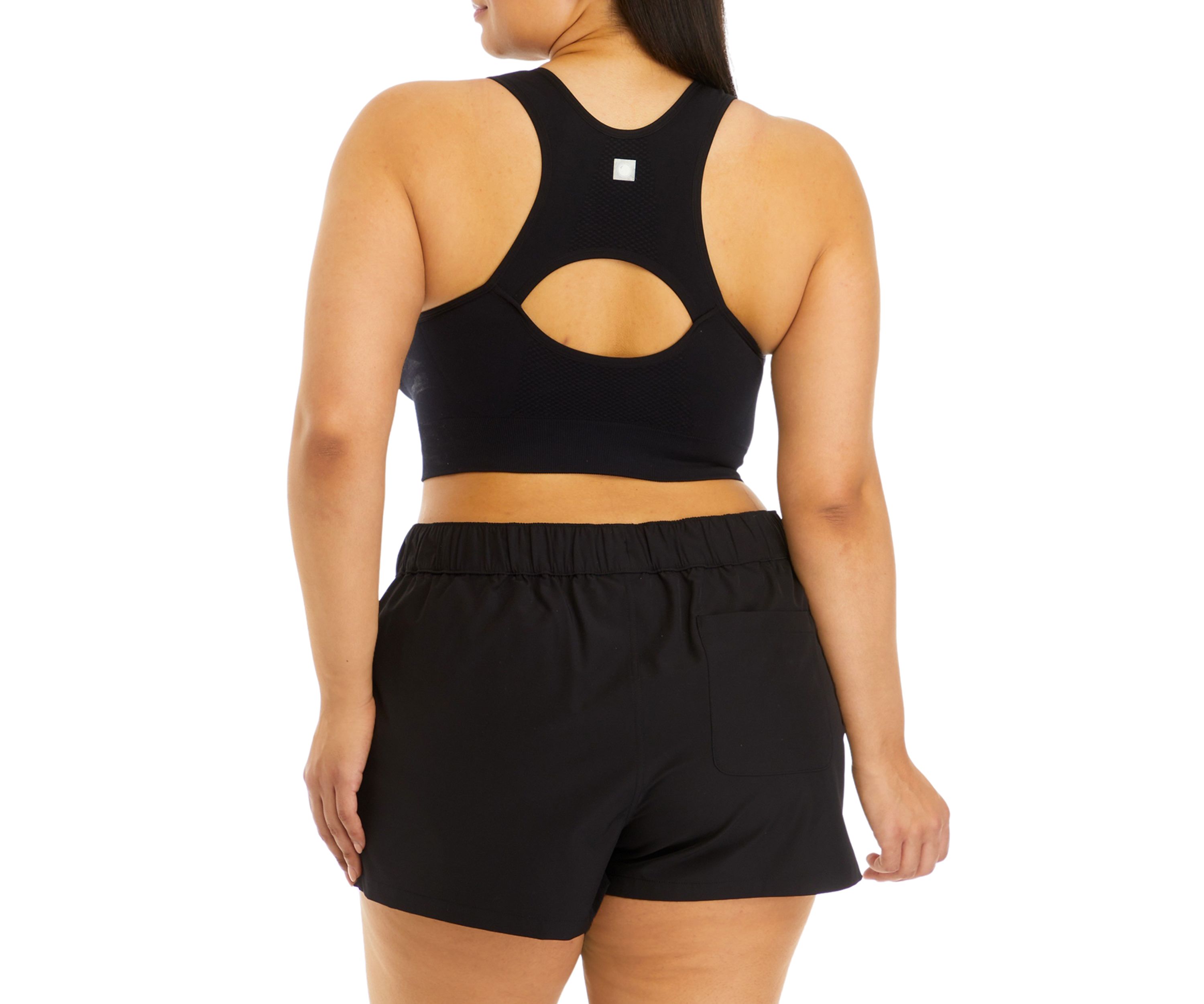 Plus Size Seamless Bra Top with Zipper Front