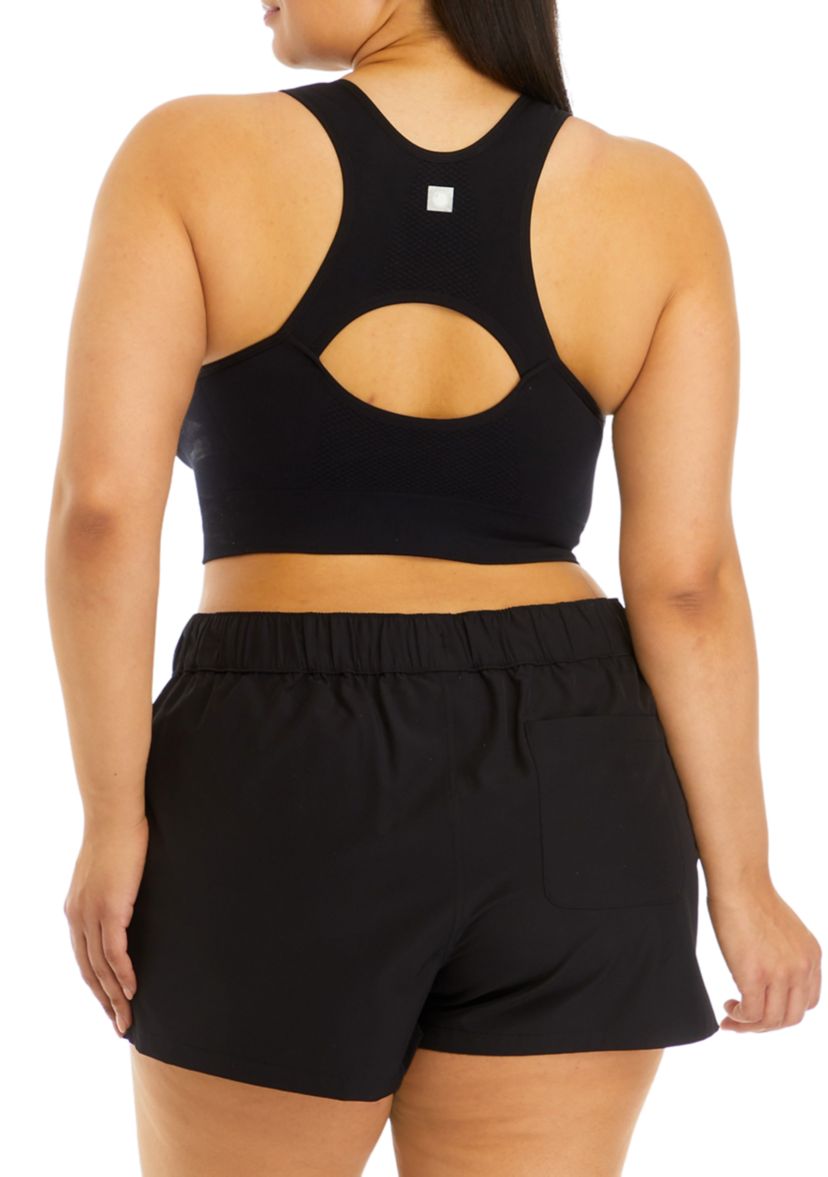 Plus Size Seamless Bra Top with Zipper Front