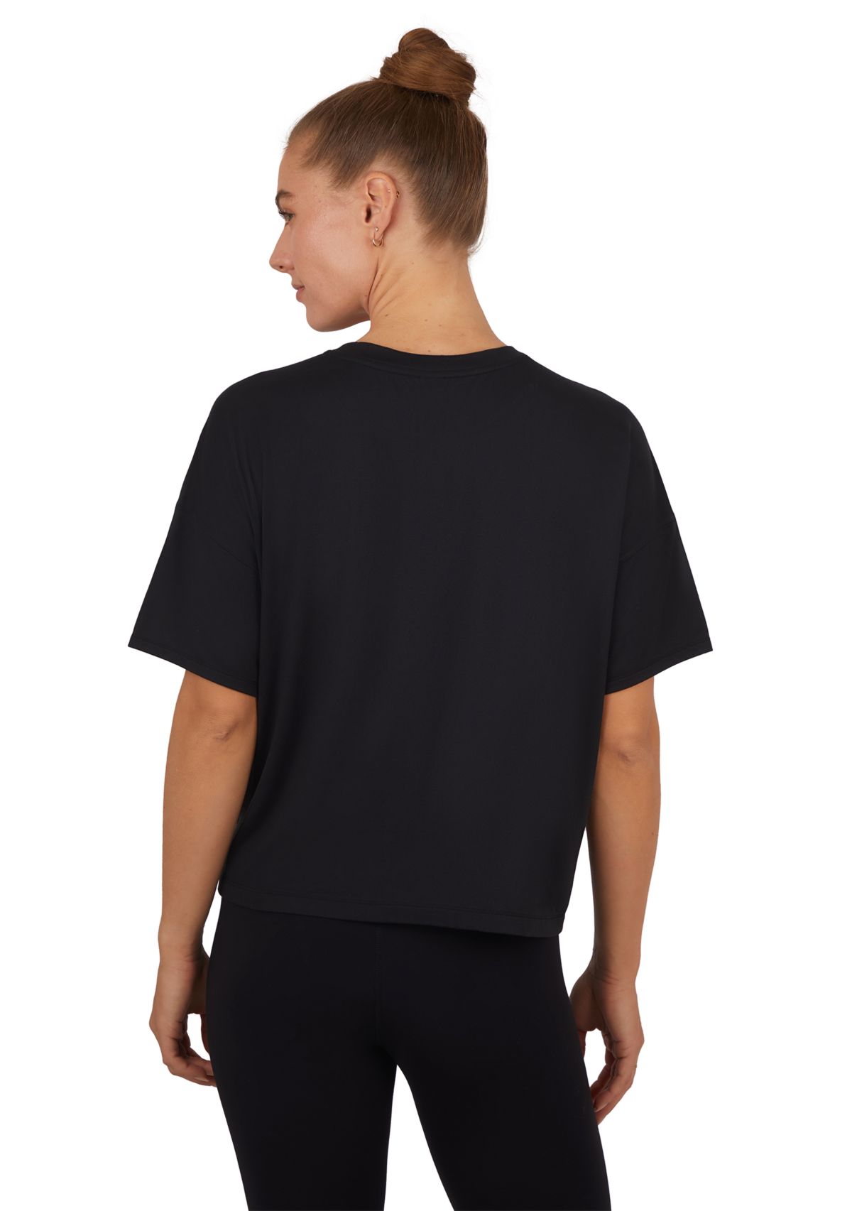 Womens Short Sleeve Deluxe Boxy Cropped T-Shirt