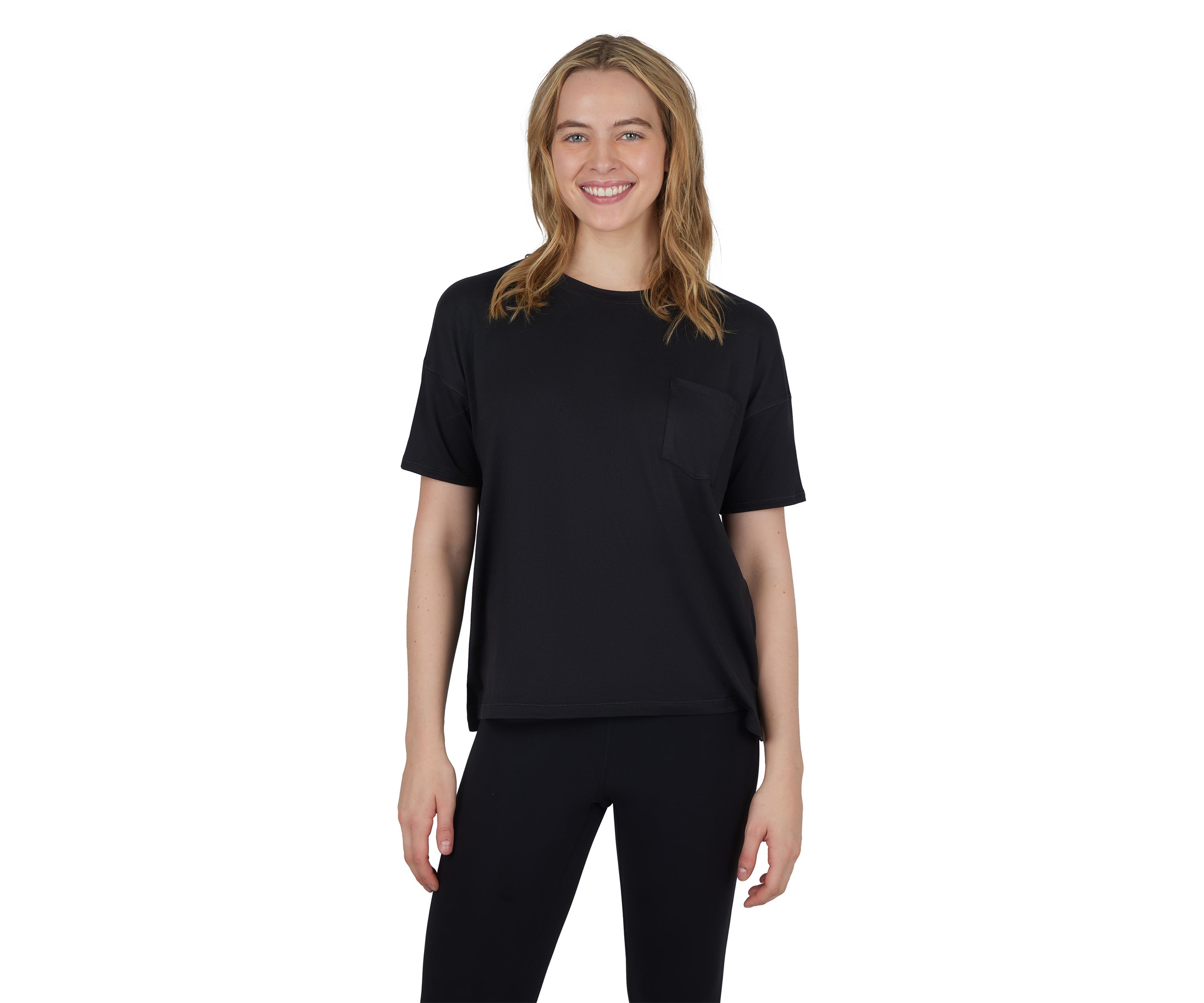 Womens Super Soft Deluxe Boxy Short Sleeve Top