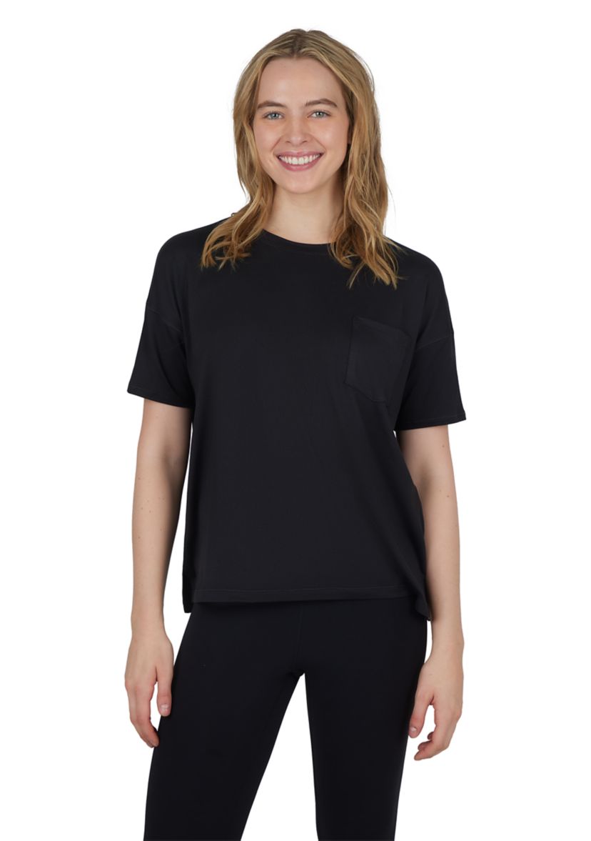 Womens Super Soft Deluxe Boxy Short Sleeve Top