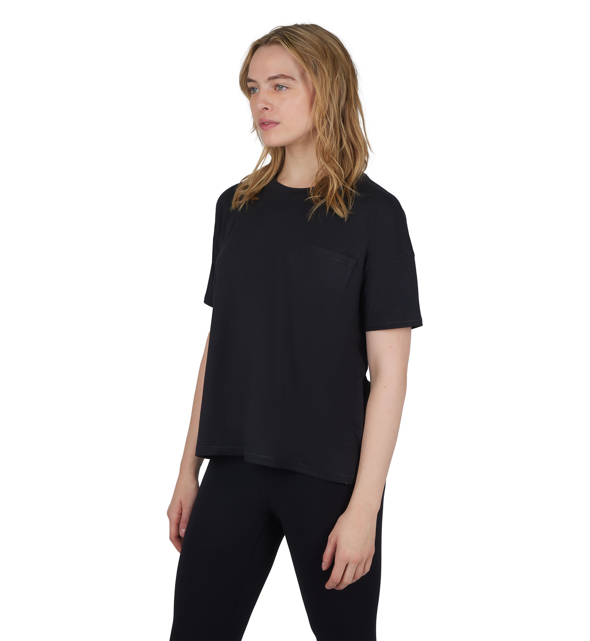 Womens Super Soft Deluxe Boxy Short Sleeve Top