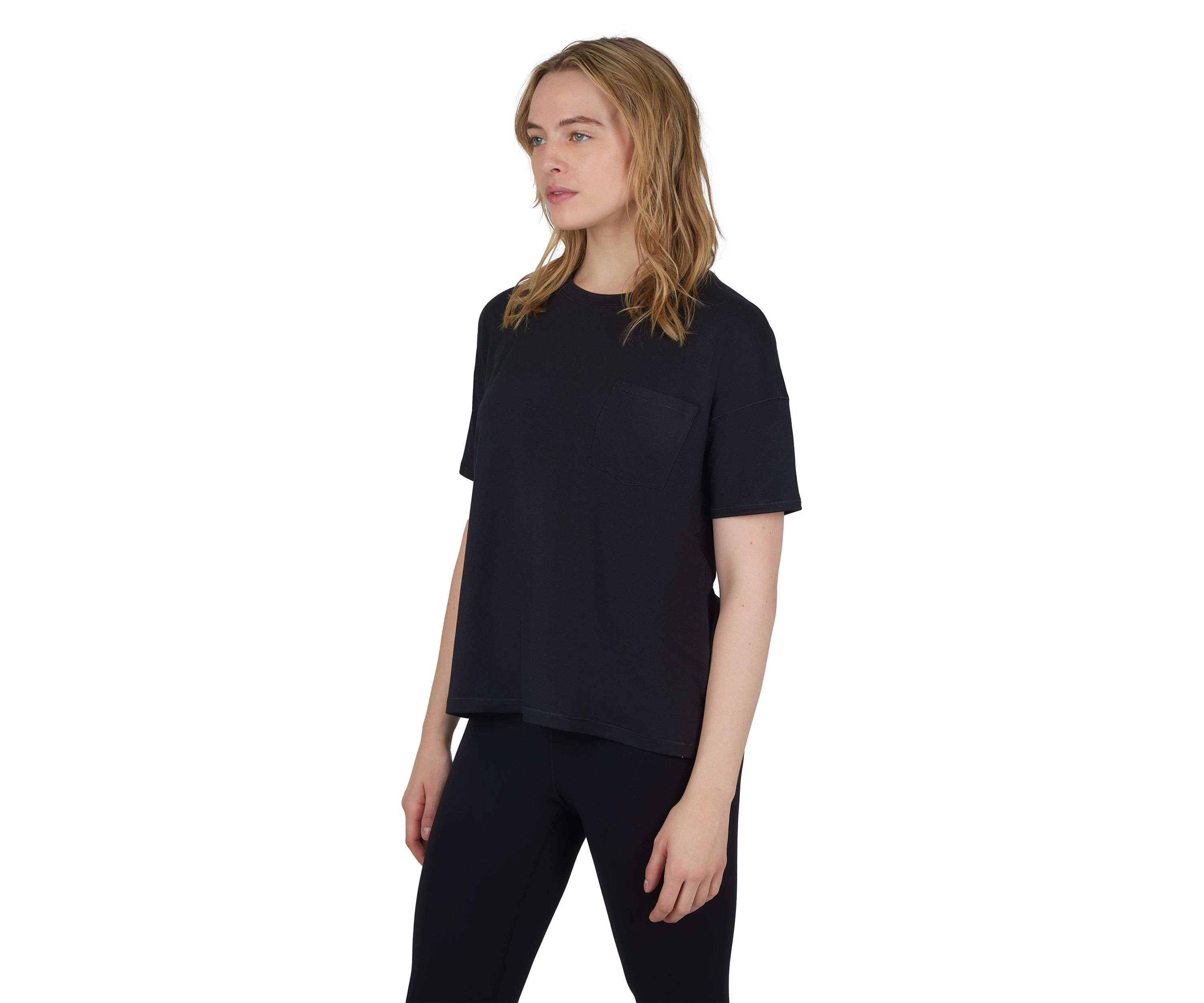 Womens Super Soft Deluxe Boxy Short Sleeve Top