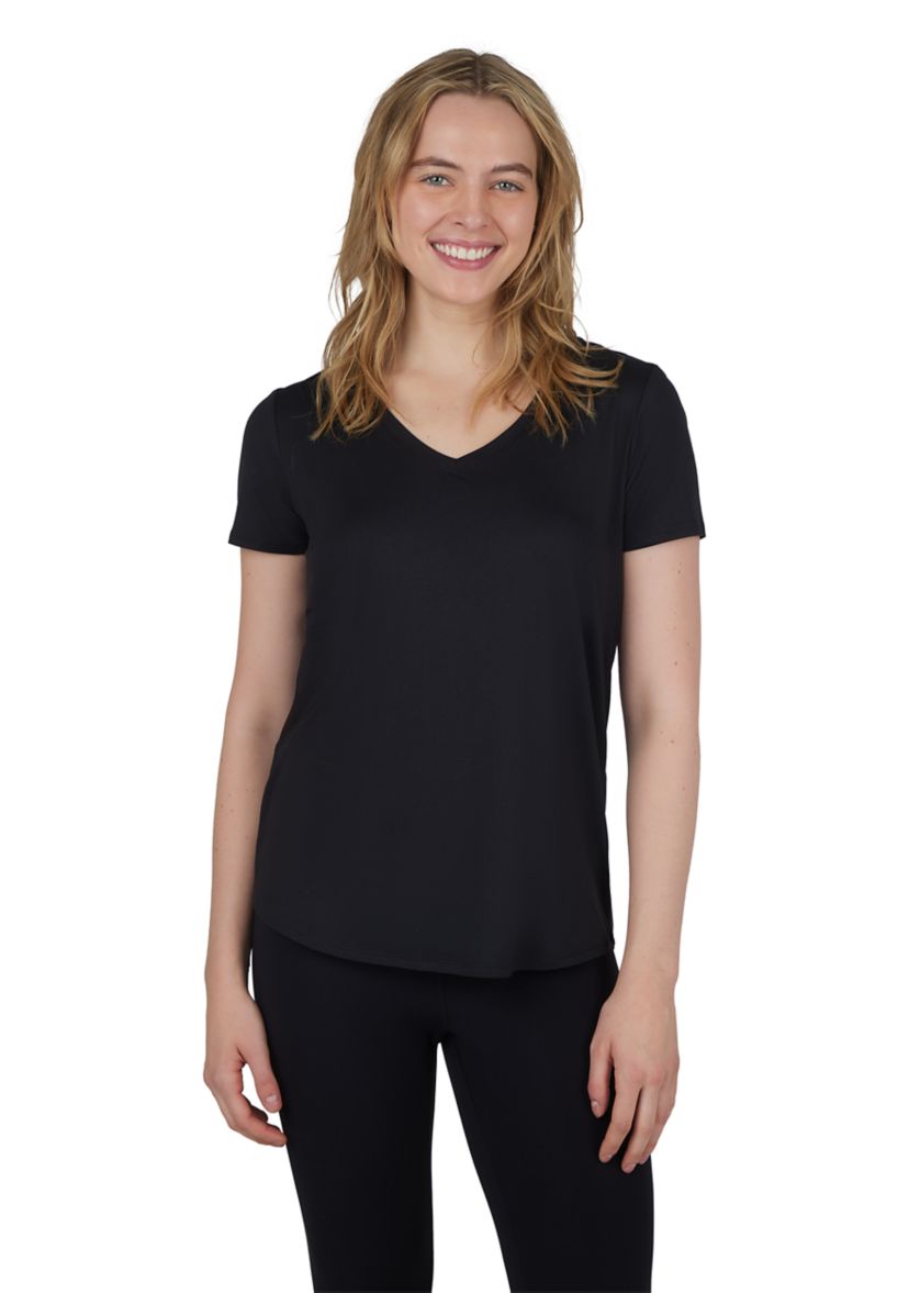 Womens Solid V-Neck T-Shirt